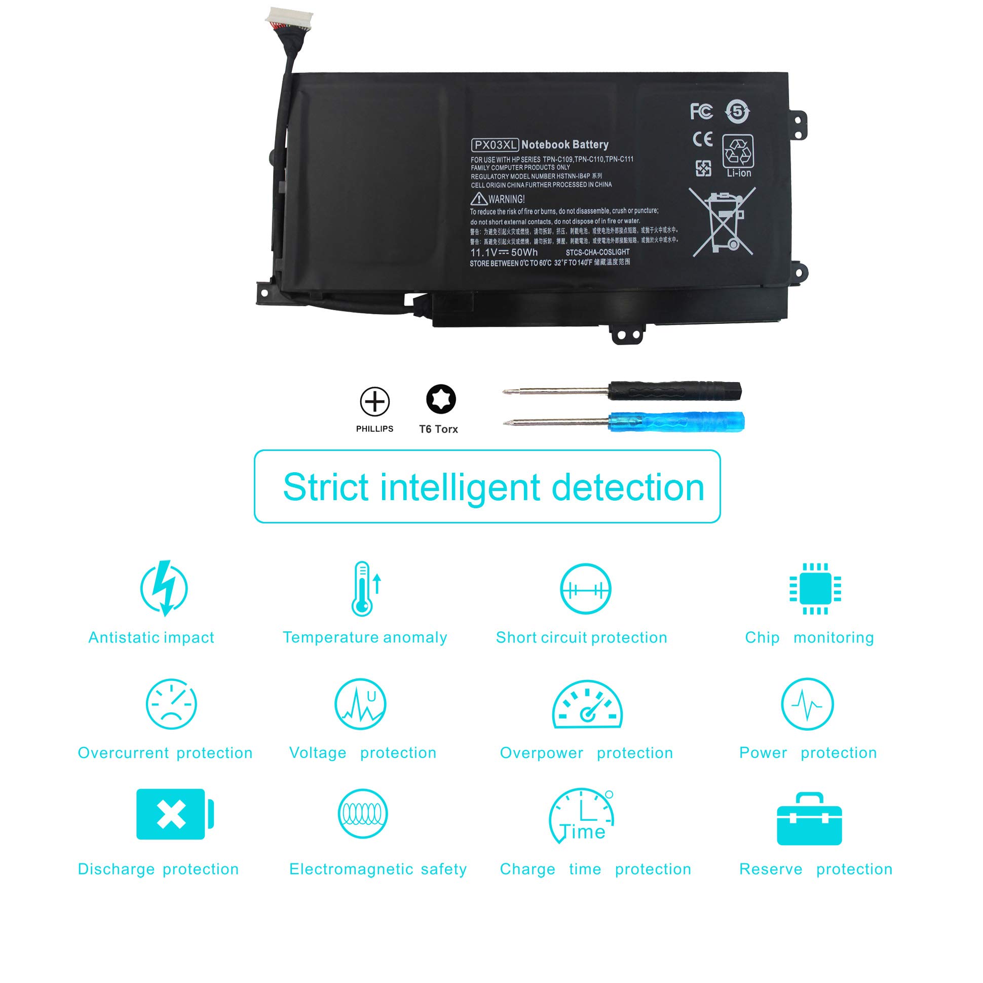 Foto 5 | Batería Portátil Dmkaollk Px03xl Para Hp Envy 14 Touchsmart M6 - Venta Internacional.