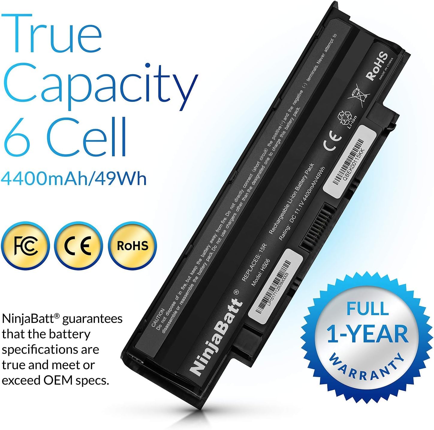 Foto 4 pulgar | Batería Ninjabatt Para Dell J1knd N7110 N5010 N4110 N7010 - Venta Internacional.