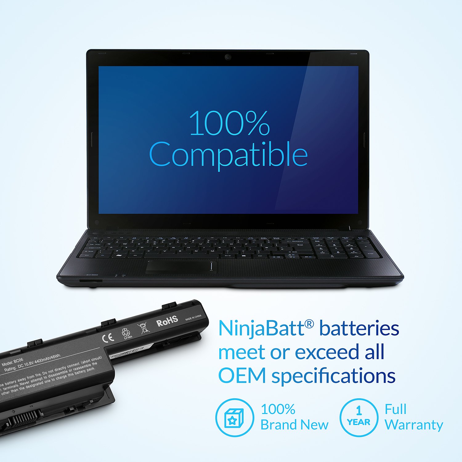 Foto 5 pulgar | Batería Ninjabatt De Alto Rendimiento Para Acer As10d31 6c/48wh - Venta Internacional.