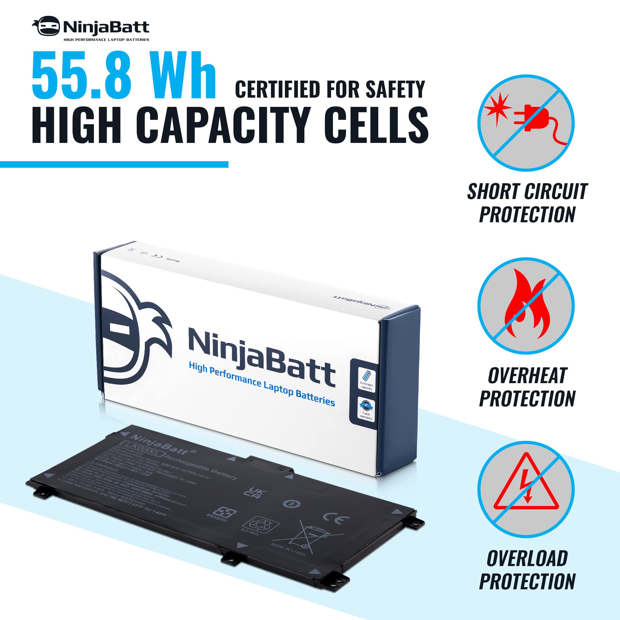 Foto 7 pulgar | Bateria Ninjabatt Lk03xl L09281-855 916814-855 Para Hp Envy - Venta Internacional.