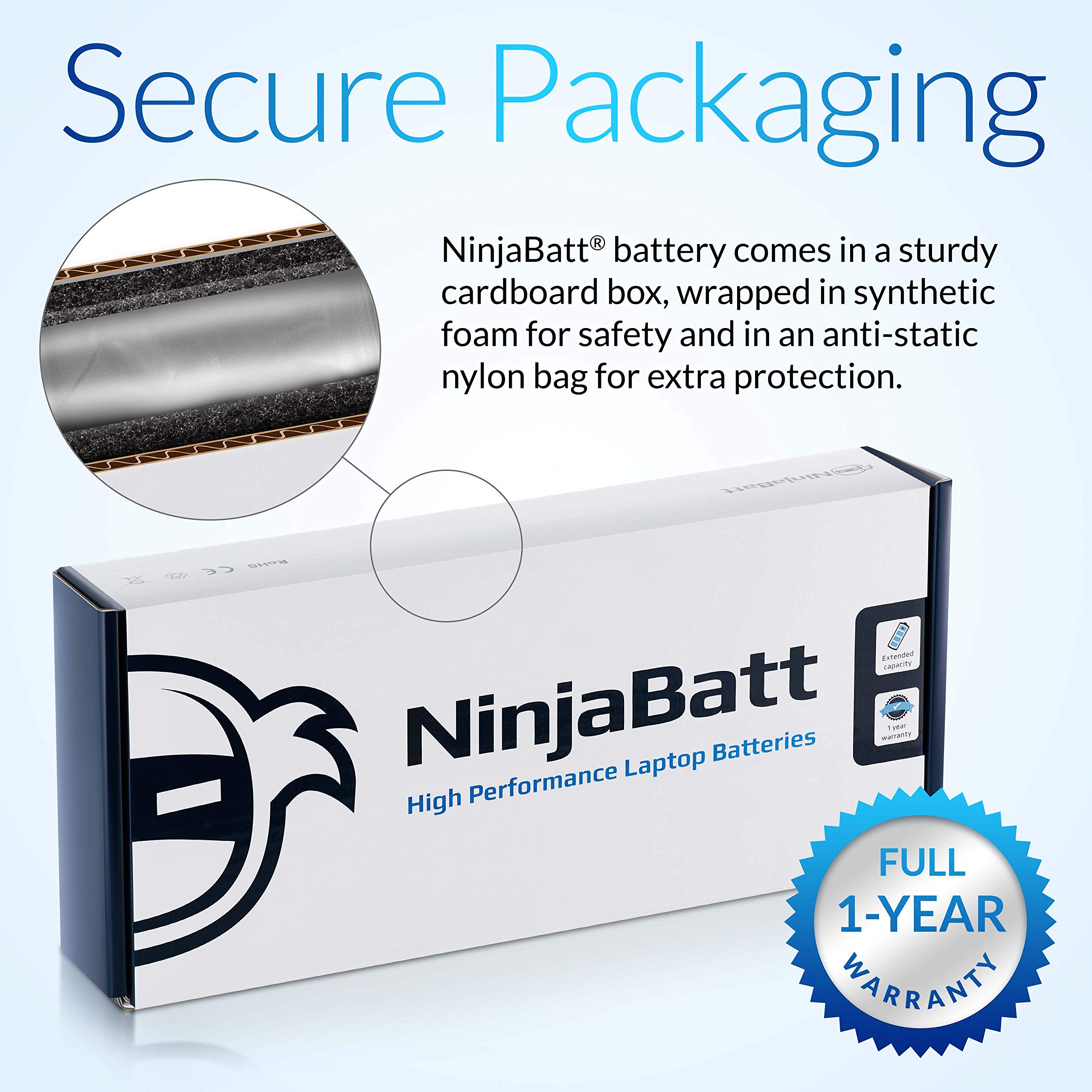 Foto 7 | Batería Ninjabatt De Alto Rendimiento Para Hp 919700-850 Jc04 - Venta Internacional.