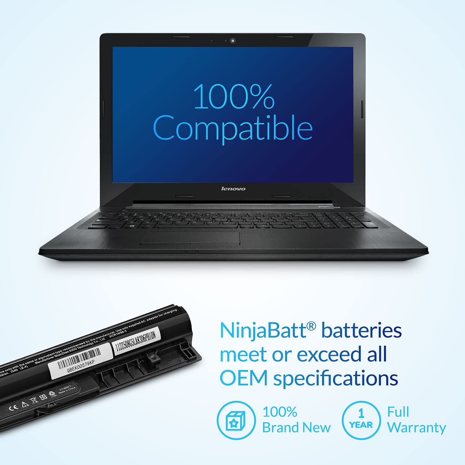 Foto 5 pulgar | Reemplazo De Batería Ninjabatt Para Lenovo L12l4a02 G50 - Venta Internacional.
