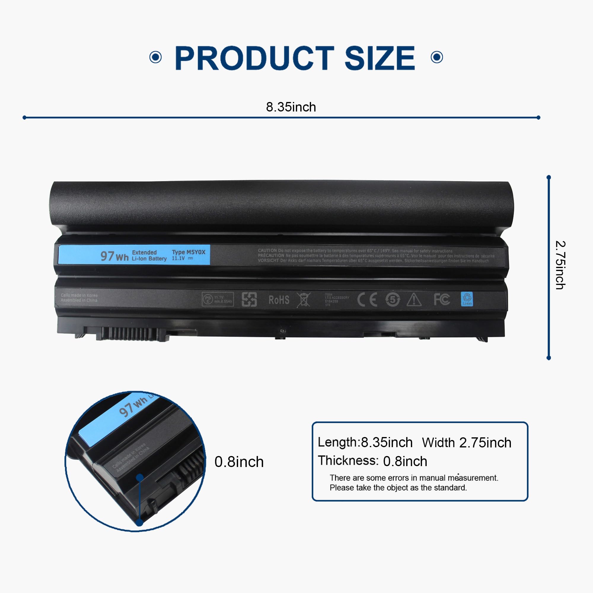 Foto 3 pulgar | Batería Tevelmick T54fj 8858x 7fj92 97 Wh Para Dell Latitude E6430 - Venta Internacional.