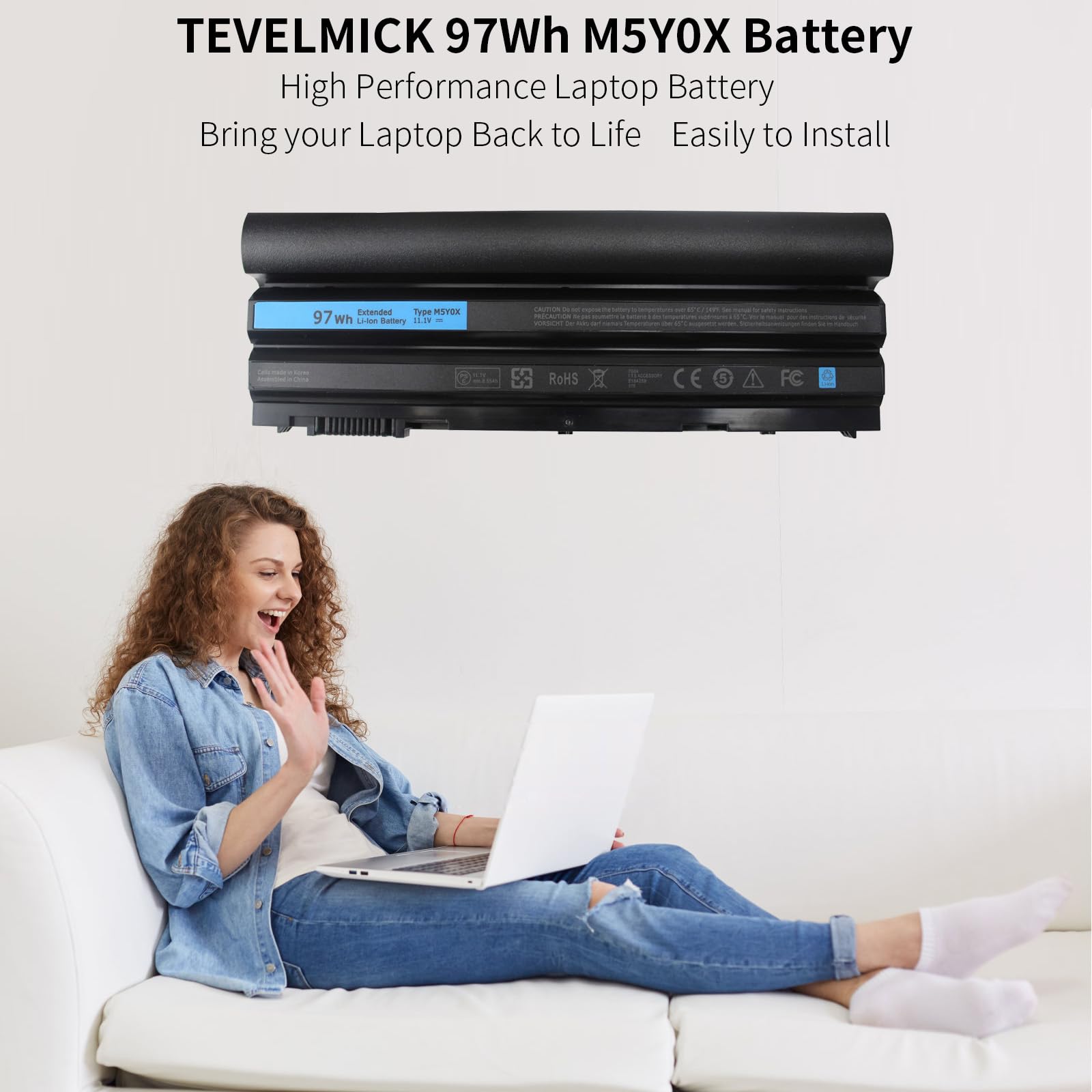 Foto 4 | Batería Tevelmick T54fj 8858x 7fj92 97 Wh Para Dell Latitude E6430 - Venta Internacional.