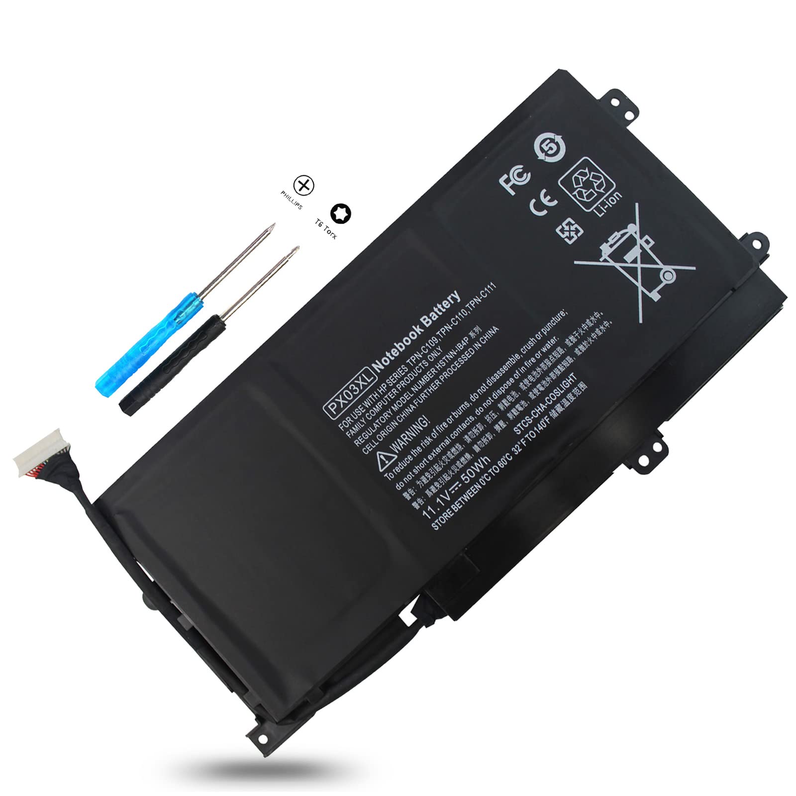 Foto 1 | Batería Portátil Tevelmick Px03xl 715050-001 Para Hp Envy 14 - Venta Internacional.