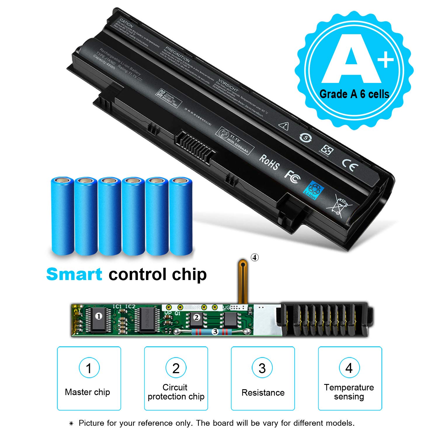 Foto 6 pulgar | Batería Emanjor J1knd De 11,1 V Y 48 Wh Para Dell Inspiron 15r N5010 - Venta Internacional.