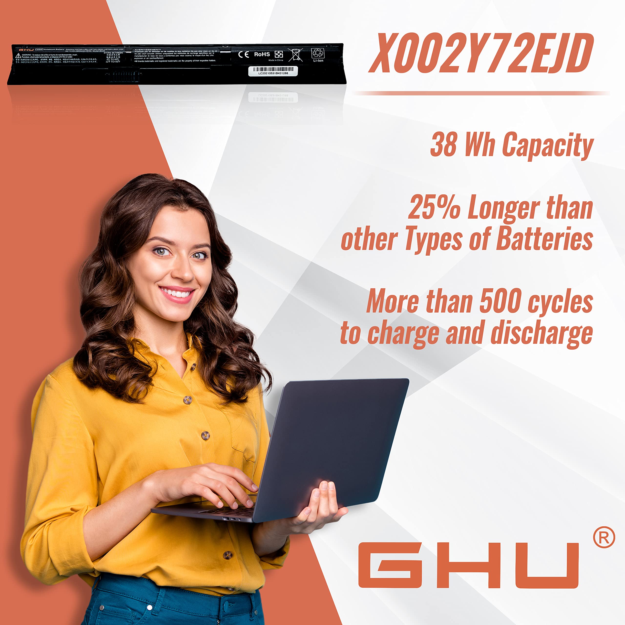 Foto 5 | Batería De Portátil Ghu V104 De 38 Wh Para Hp Probook 450 G2 756743-001 - Venta Internacional.