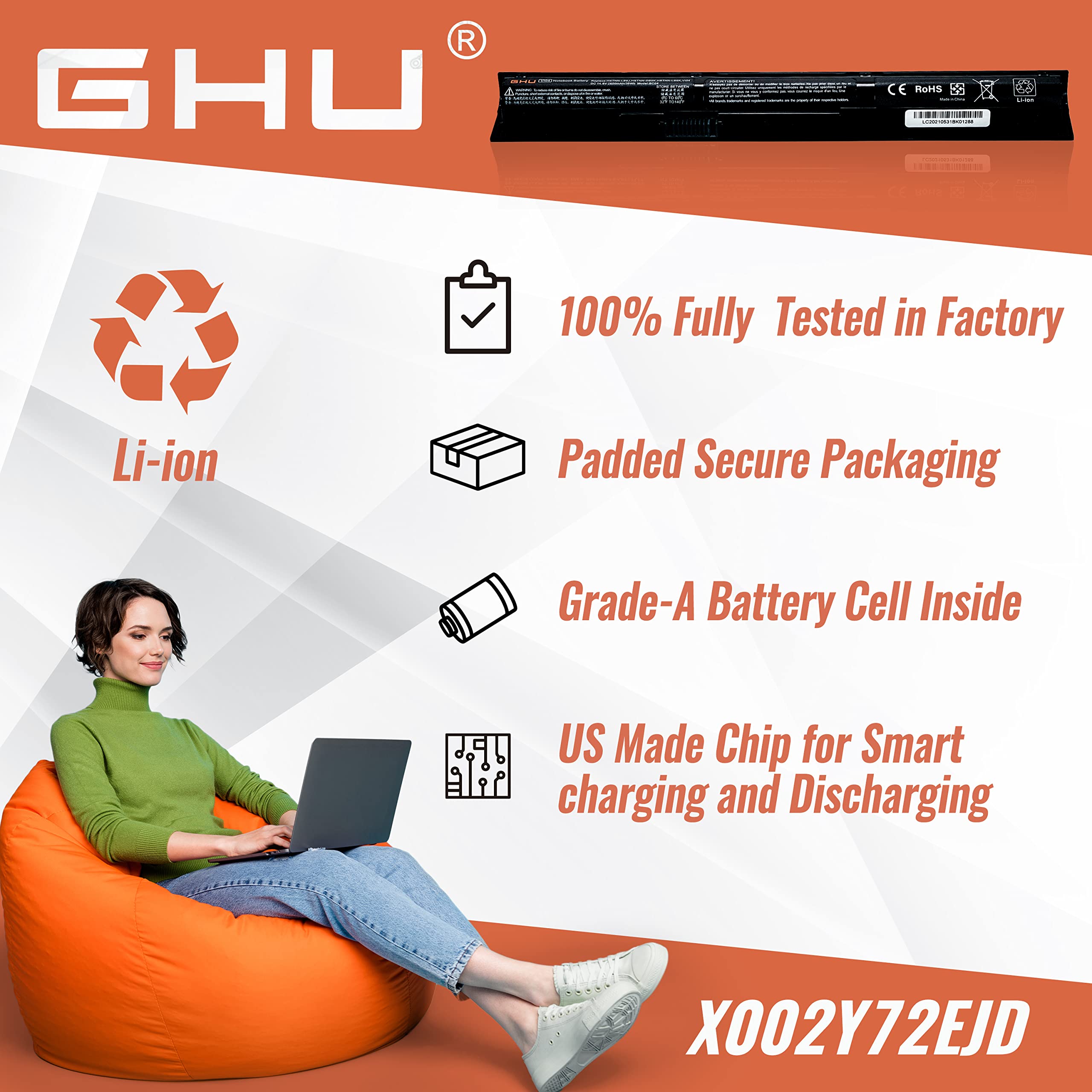 Foto 7 pulgar | Batería De Portátil Ghu V104 De 38 Wh Para Hp Probook 450 G2 756743-001 - Venta Internacional.