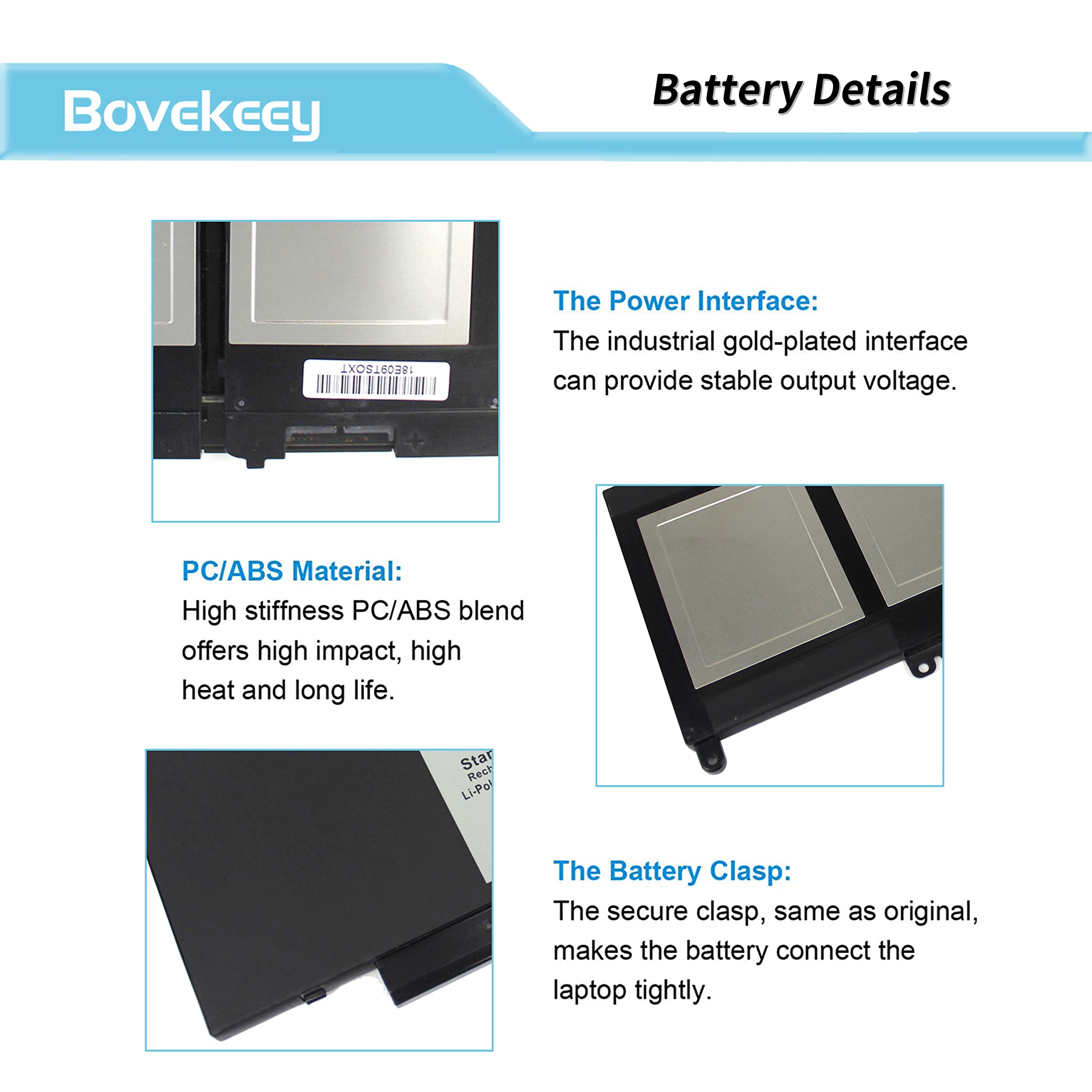 Foto 6 pulgar | Batería Bovekey G5m10 7,4 V 51 Wh Para Dell Latitude 14 15 - Venta Internacional.