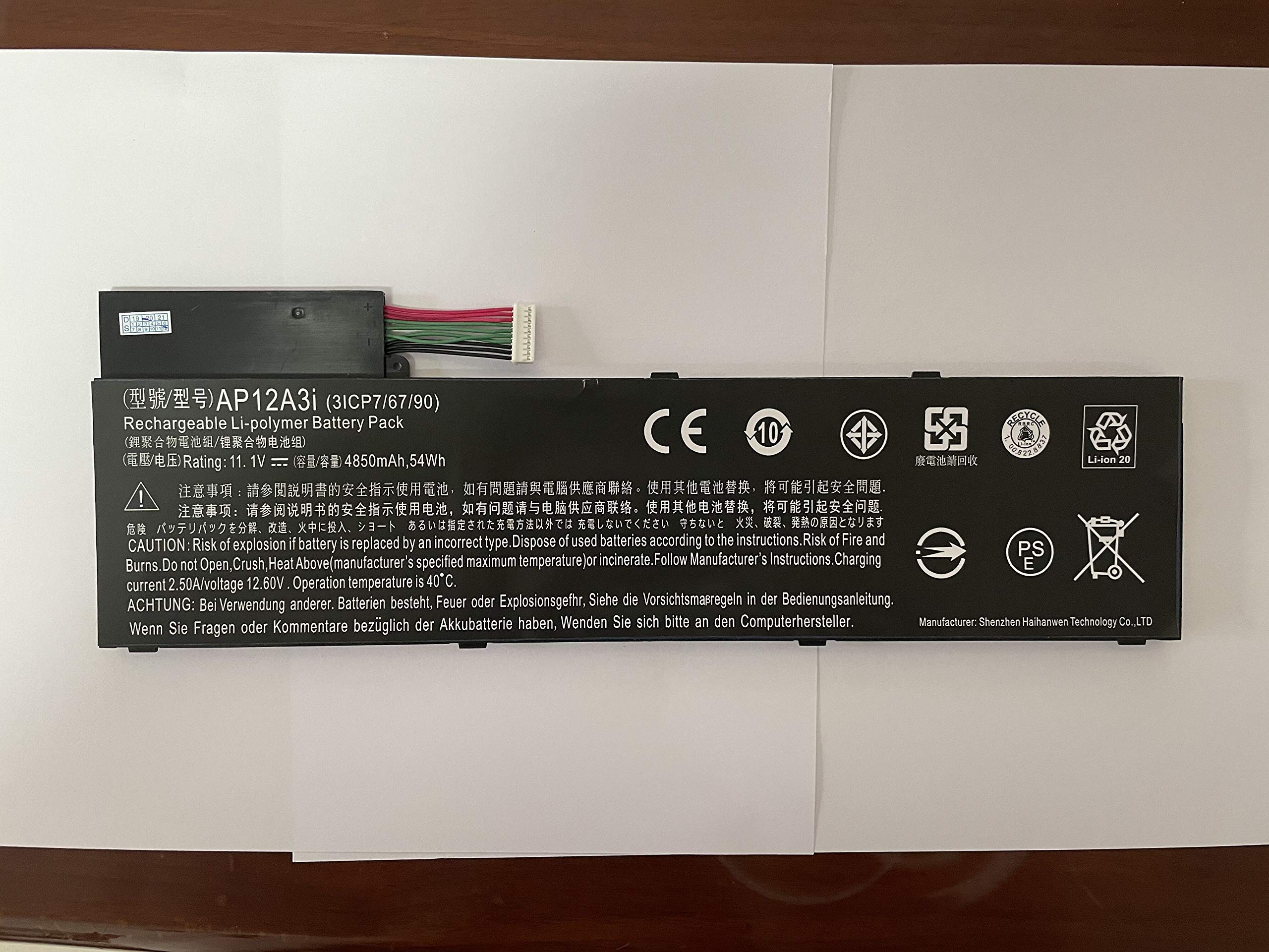 Foto 3 pulgar | Batería Para Portátil Ap12a3i 11,1 V 54 Wh Para Acer Aspire - Venta Internacional.