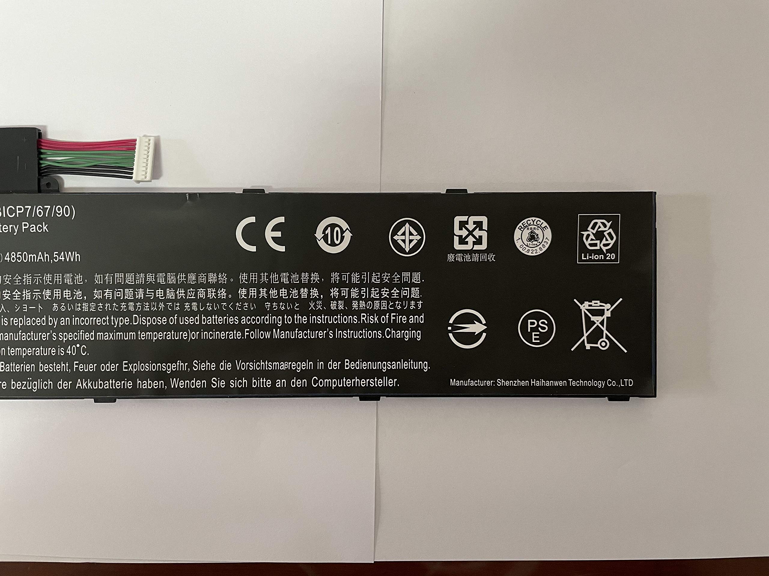 Foto 4 pulgar | Batería Para Portátil Ap12a3i 11,1 V 54 Wh Para Acer Aspire - Venta Internacional.