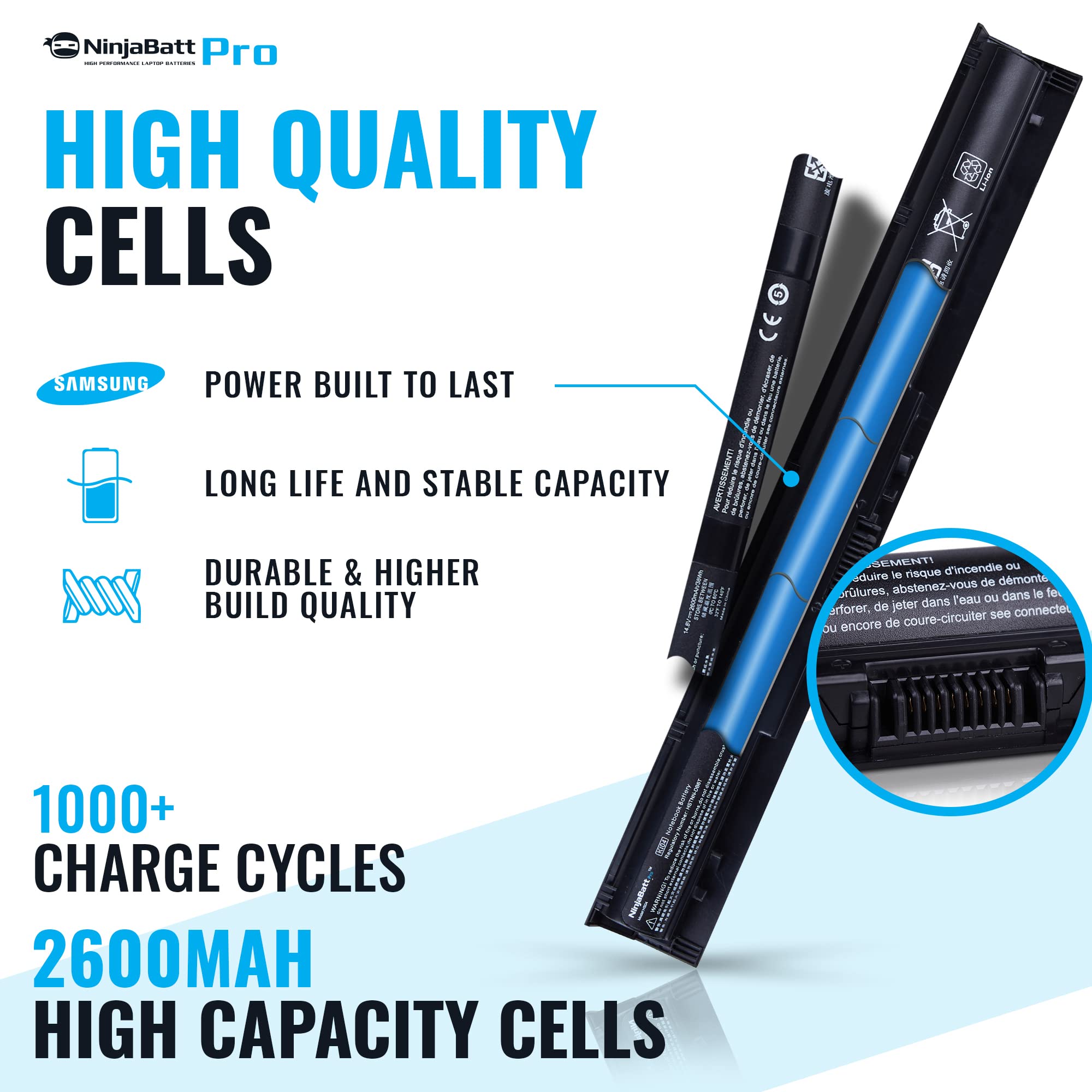 Foto 4 pulgar | Batería Ninjabatt Pro Para Hp 800049-001 K104 Ki04 [4 Celdas/2600 Mah/38 Wh] - Venta Internacional.