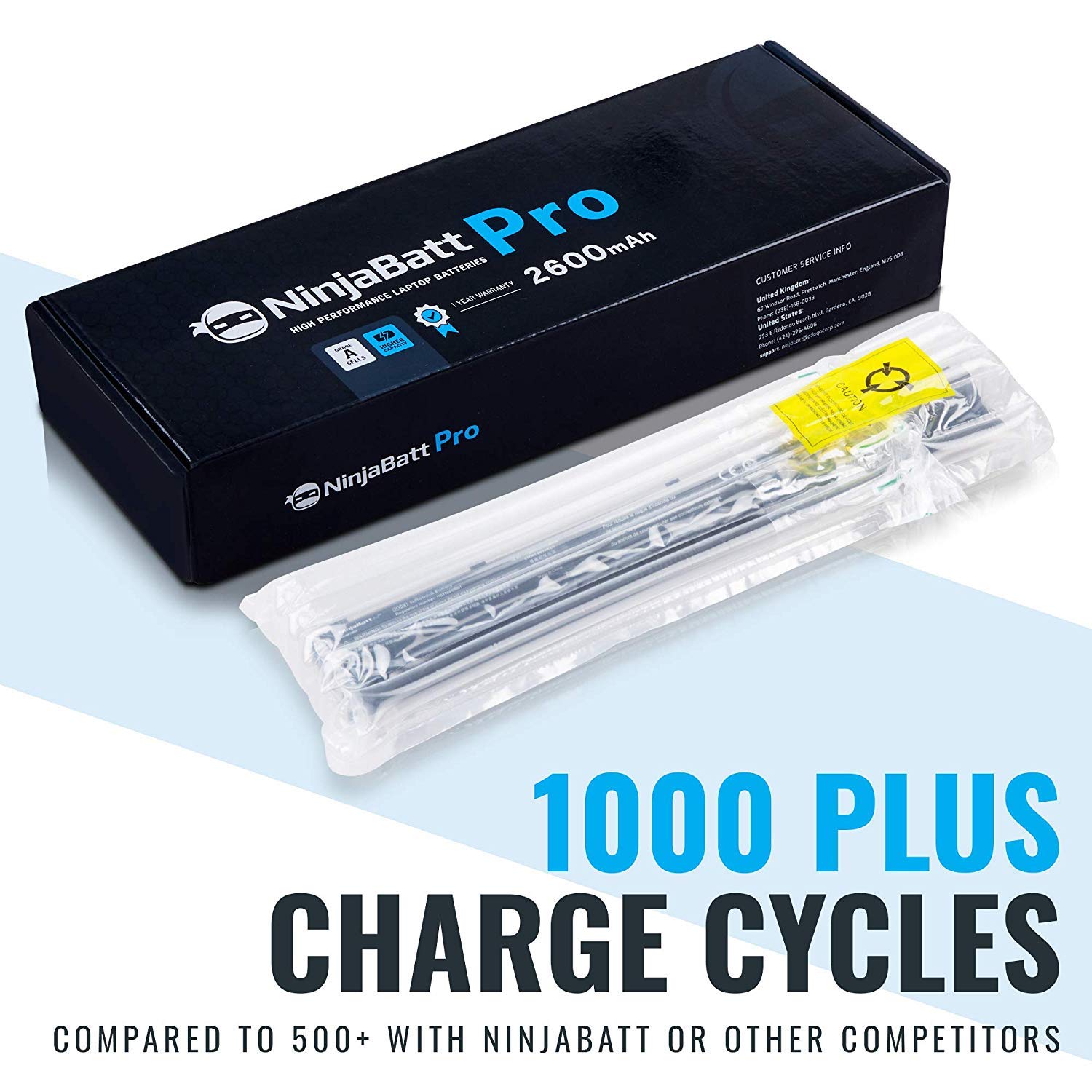 Foto 5 pulgar | Batería Ninjabatt Pro Para Hp 800049-001 K104 Ki04 [4 Celdas/2600 Mah/38 Wh] - Venta Internacional.