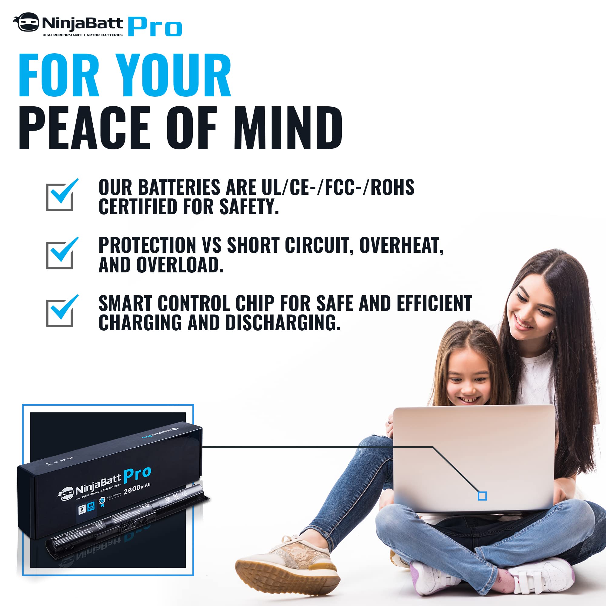 Foto 8 pulgar | Batería Ninjabatt Pro Para Hp 800049-001 K104 Ki04 [4 Celdas/2600 Mah/38 Wh] - Venta Internacional.