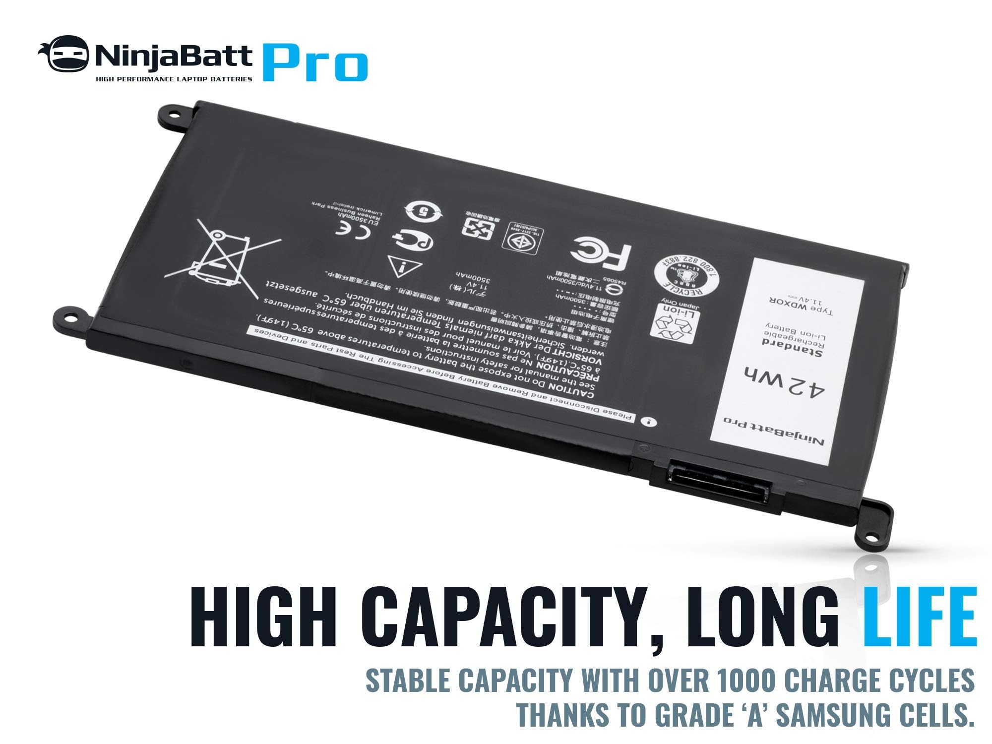 Foto 7 pulgar | Batería Ninjabatt para Dell Wdx0r Yrd6 Inspiron 13-17 5000/7000 - Venta Internacional