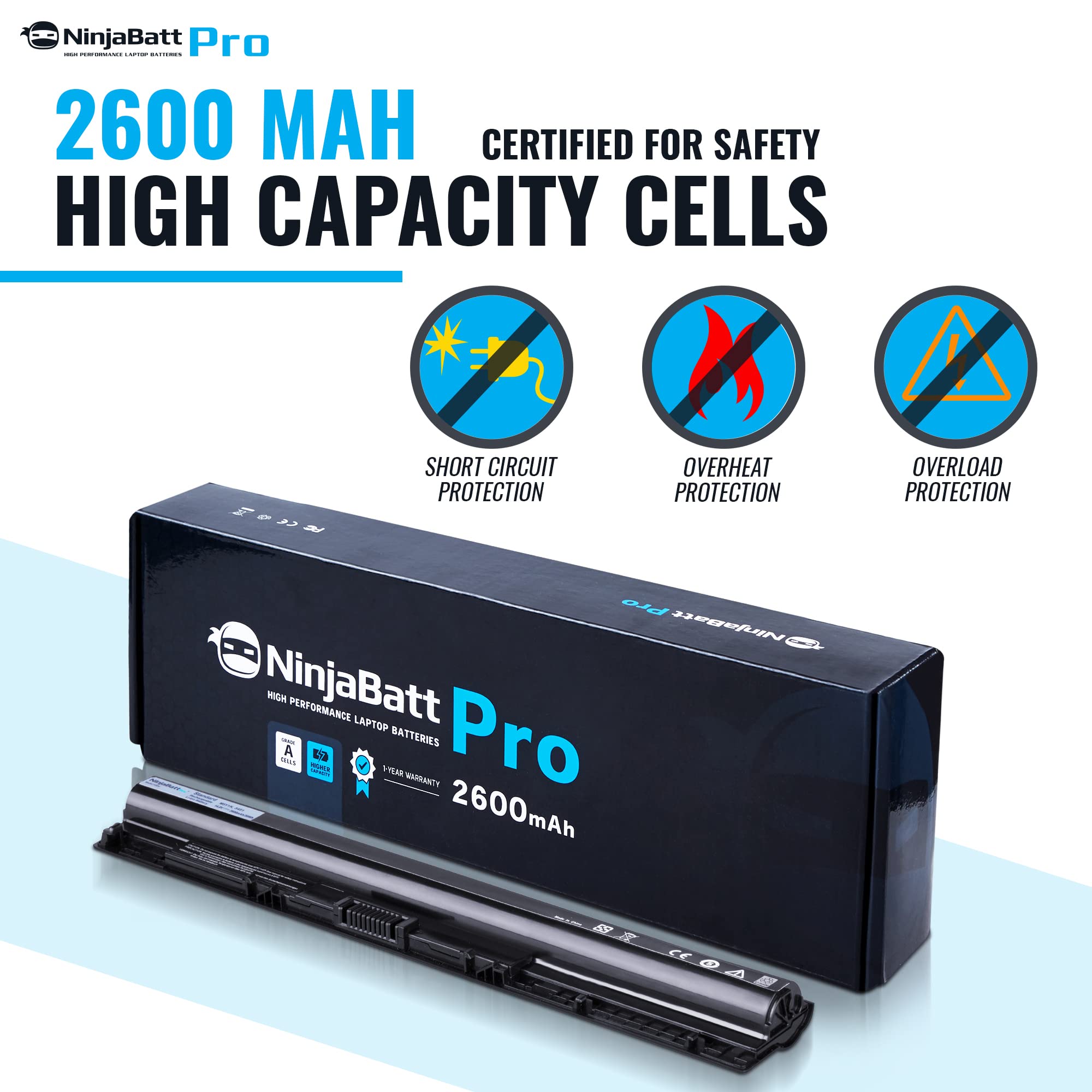 Foto 5 pulgar | Batería Ninjabatt Pro M5y1k 2600 Mah/38 Wh Para Dell Inspiron - Venta Internacional.