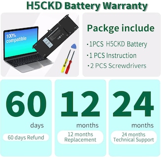 Foto 6 | Batería Dmkaollk H5ckd 53 Wh 15 V para Dell Inspiron 5400 5406 - Venta Internacional