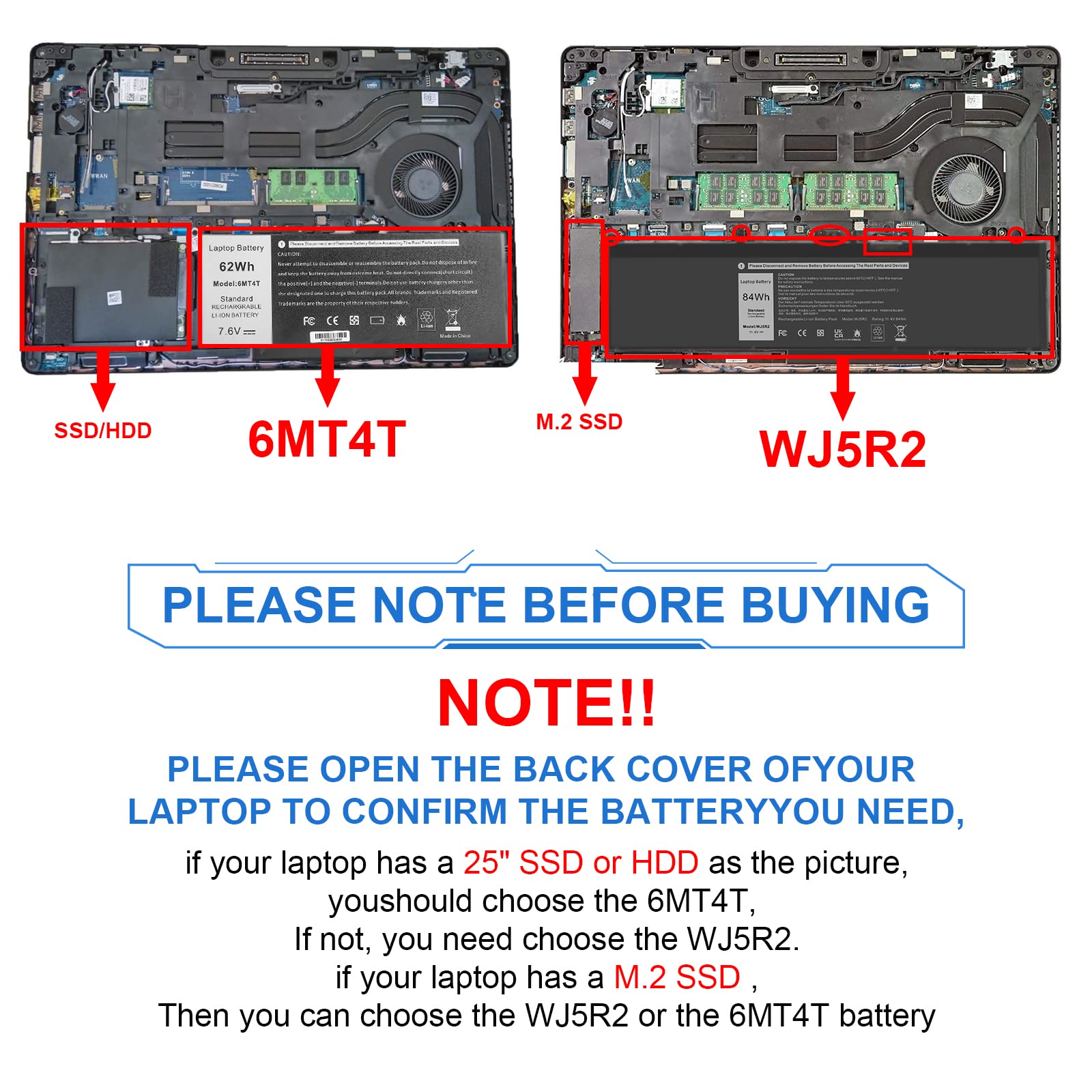 Foto 4 pulgar | Batería De Portátil Fancy Buying 62wh 6mt4t Para Dell Latitude E5470 E5570 - Venta Internacional.
