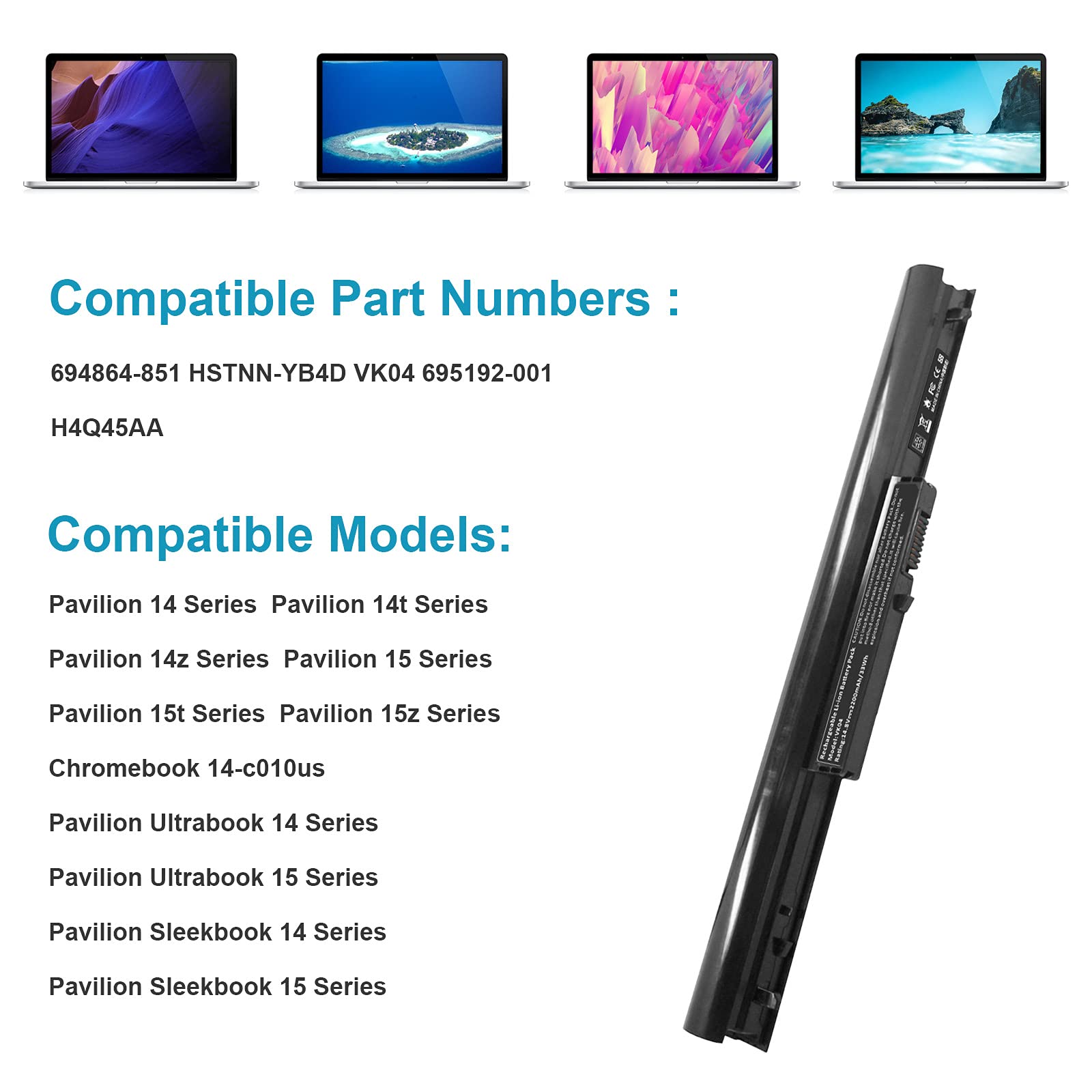 Foto 5 | Batería Fancy Buying Para Hp Spare 694864-851 695192-001 - Venta Internacional.