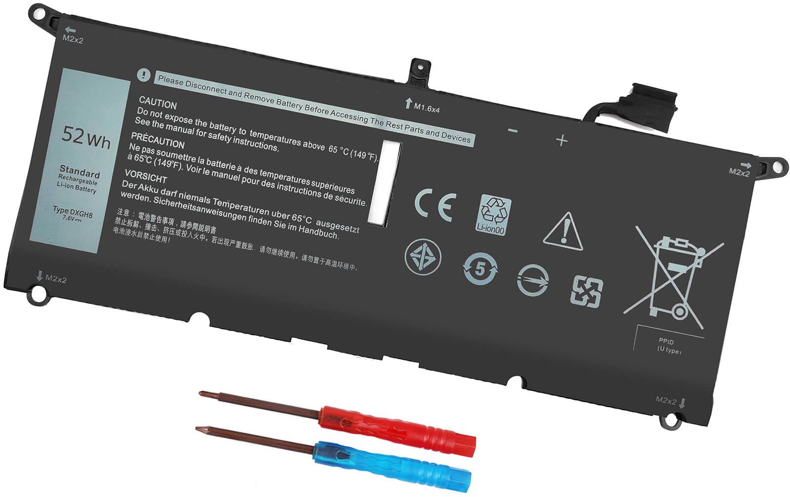 Batería Dmkaollk Dxgh8 De 52 Wh Y 7,6 V Para Dell Xps 13 9370 9380 - Venta Internacional.