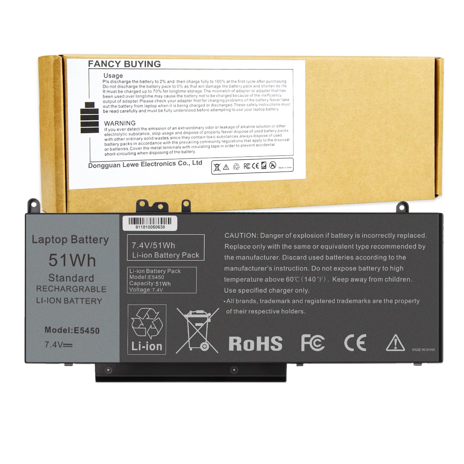 Batería Fancy Buying G5m10 De 51 Wh Y 7,4 V Para Dell Latitude 14 15 - Venta Internacional.