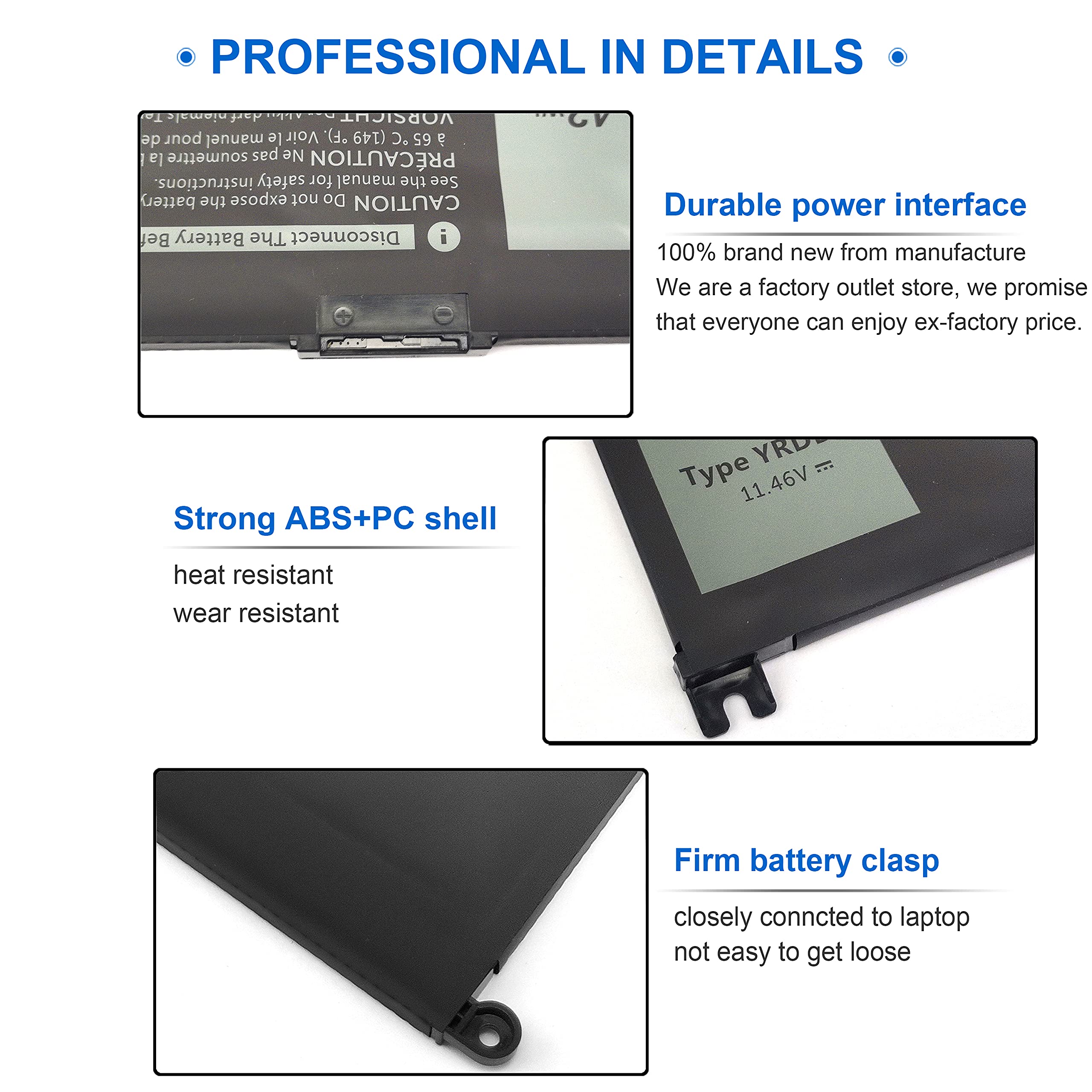 Foto 4 | Batería Wymisnit Yrdd6 42 Wh 11,4 V Para Dell Inspiron 5482 - Venta Internacional.