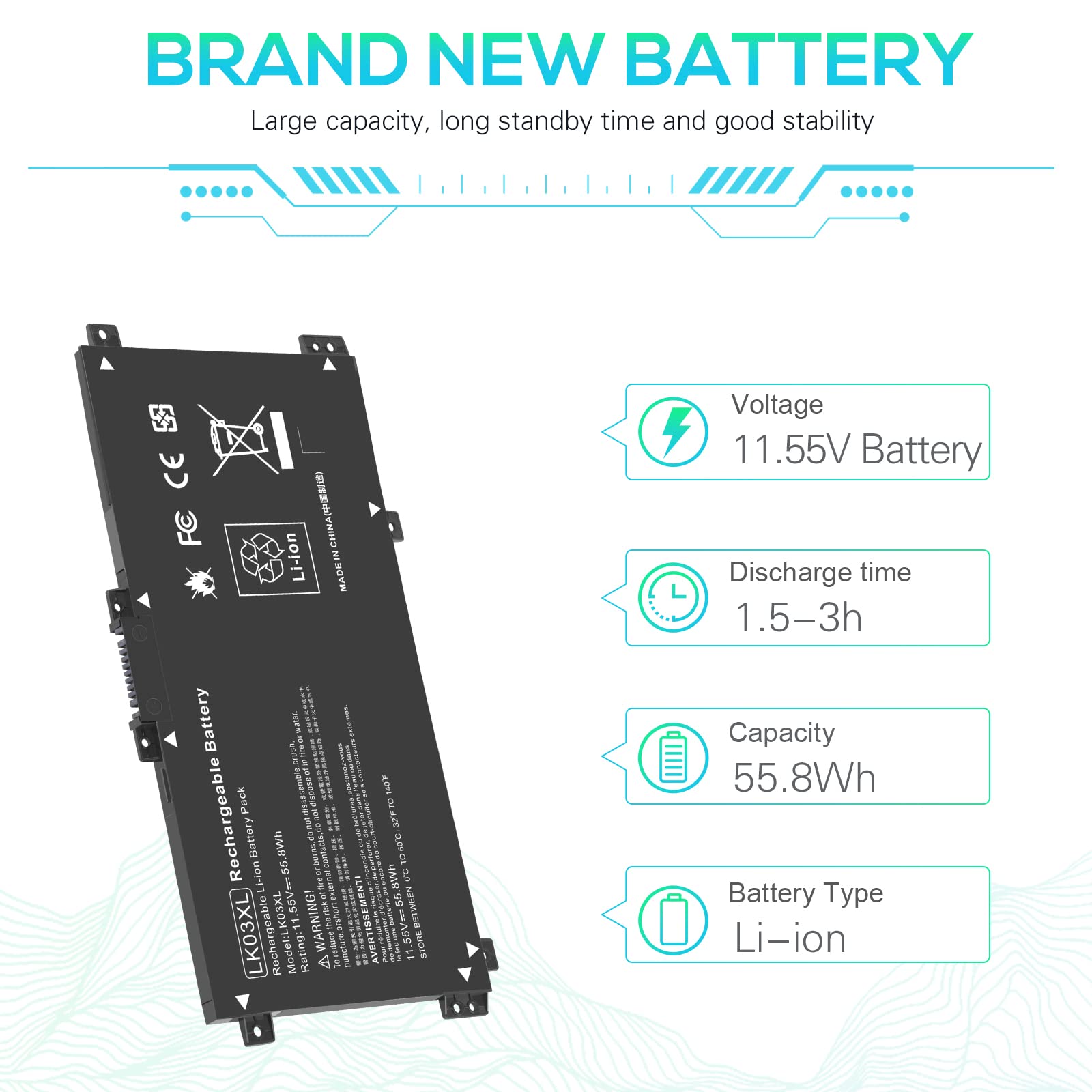 Foto 4 pulgar | Batería Fancy Buying Lk03xl L09281-855 916814-855 Para Hp Envy X360 - Venta Internacional.