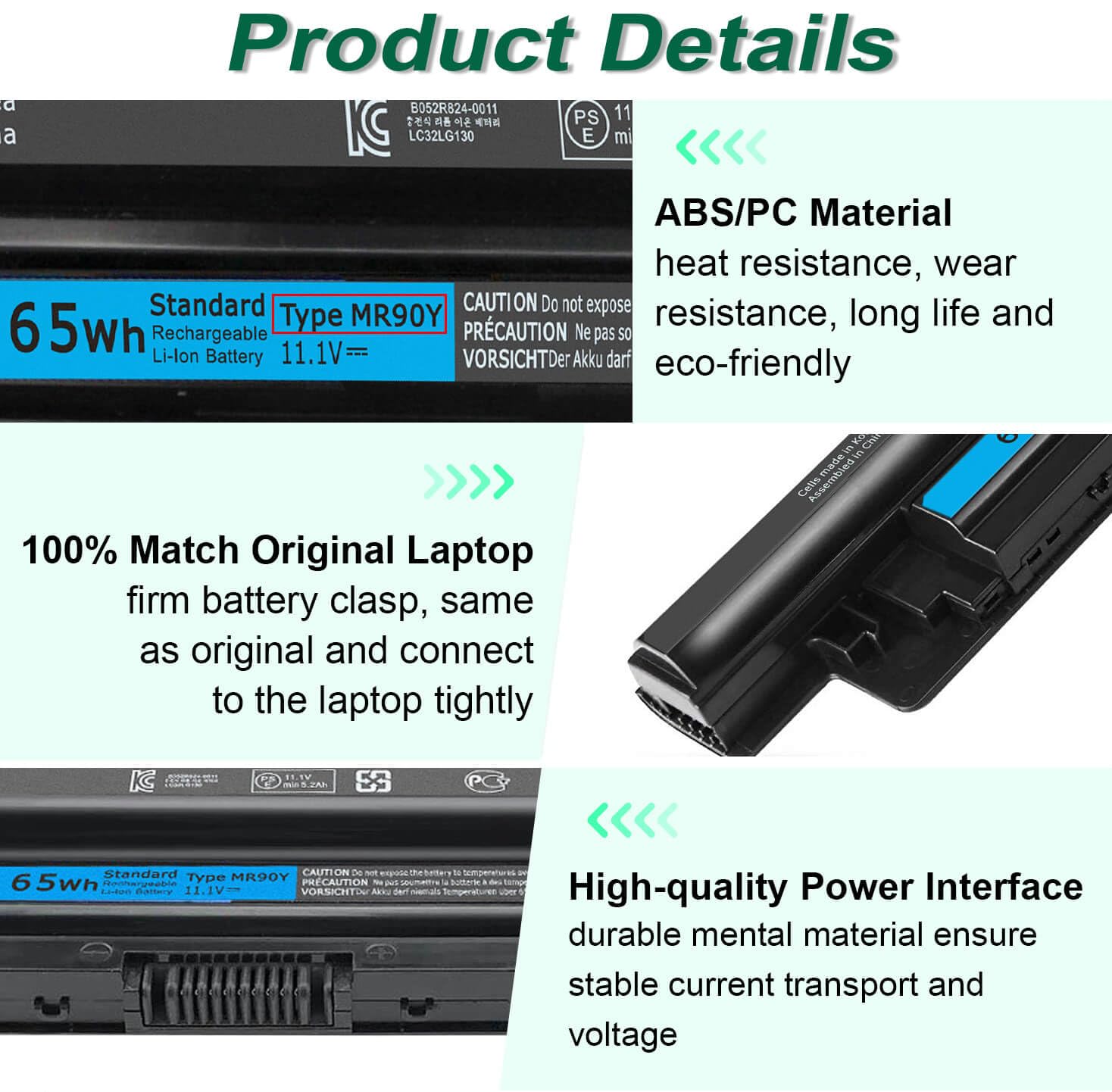 Foto 3 | Batería Dmkaollk Mr90y 65 Wh 11,1 V Para Dell Inspiron 17 5000 - Venta Internacional.