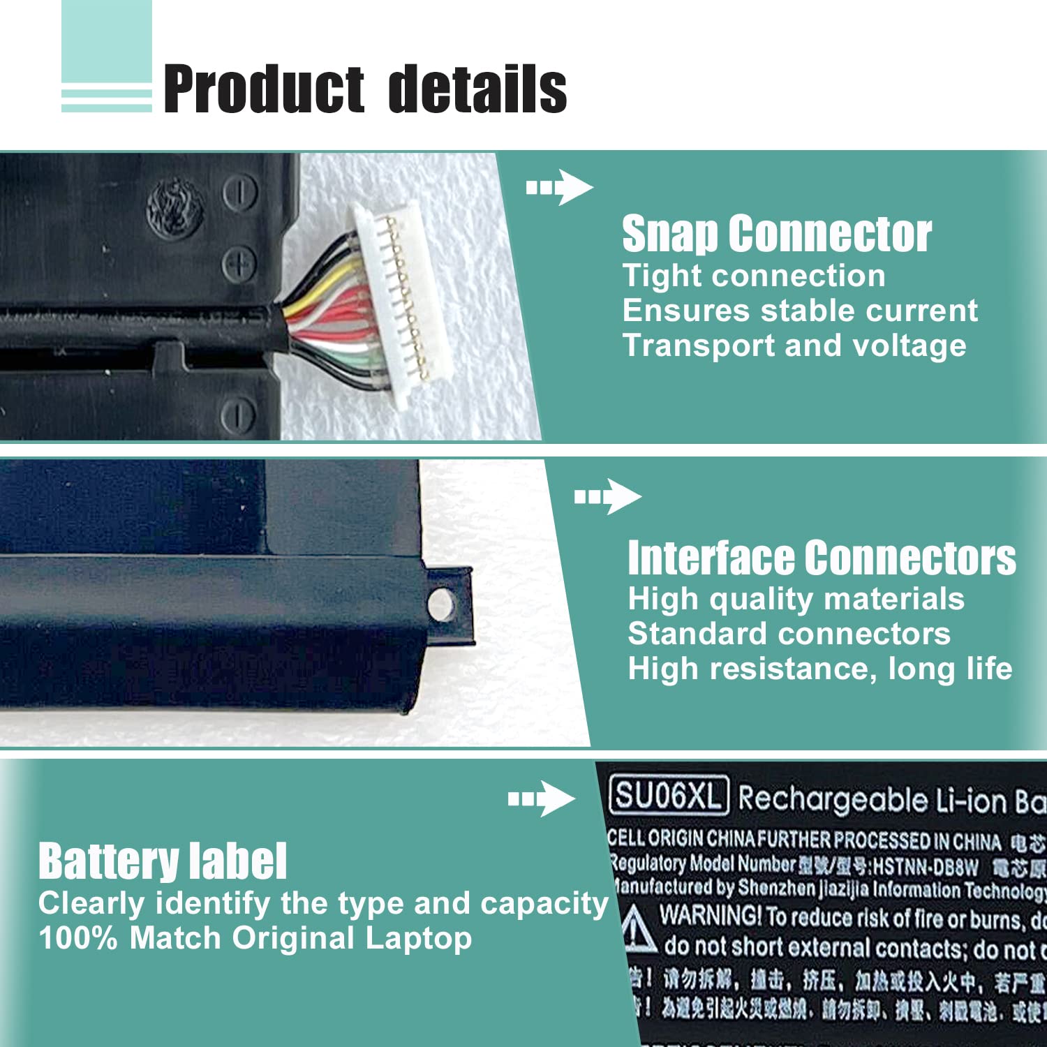 Foto 4 | Bateria Boweirui Su06xl L29184-005 Para Hp Spectre X360 15 - Venta Internacional.