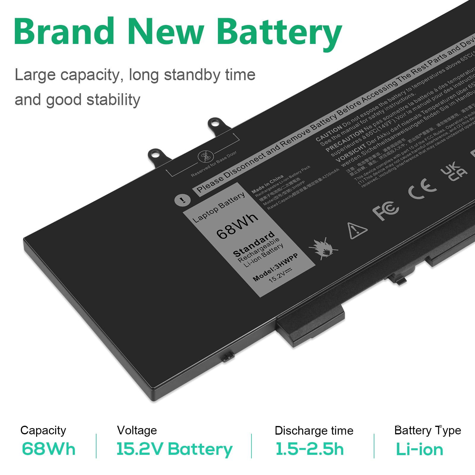 Foto 4 | Batería Portátil Fancy Buying 3hwpp Para Dell Latitude 5401 - Venta Internacional.