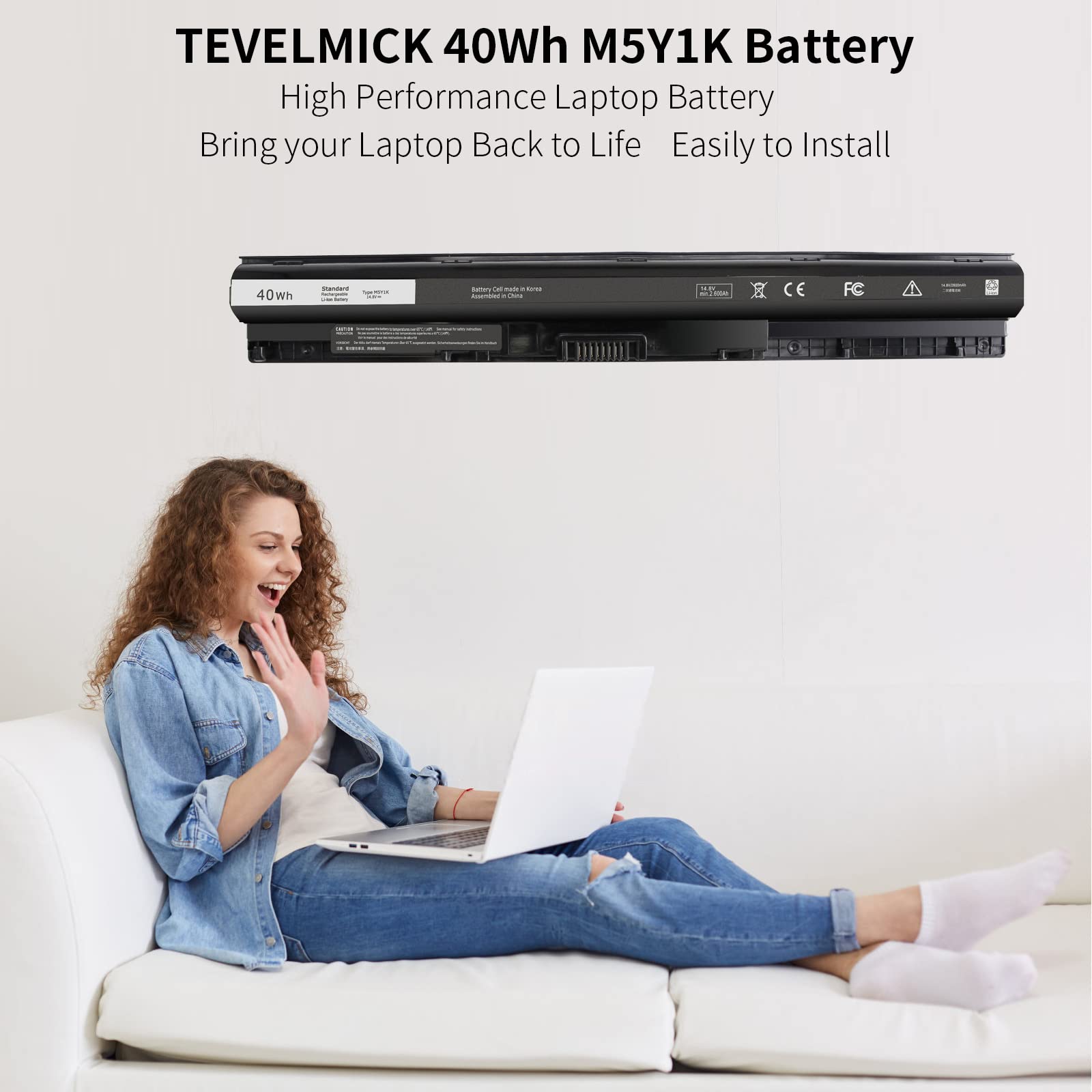 Foto 7 pulgar | Batería Para Portátil Tevelmick M5y1k Para Dell Inspiron 40 Wh 14,8 V - Venta Internacional.