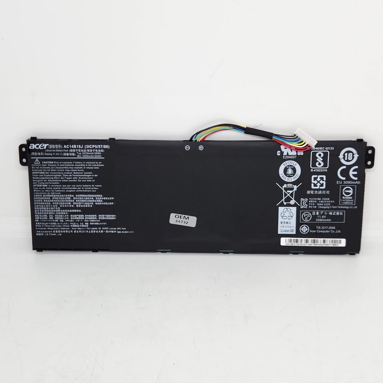 Foto 2 pulgar | Batería para Laptop Acer AC14B18J E3 11 / E5 711