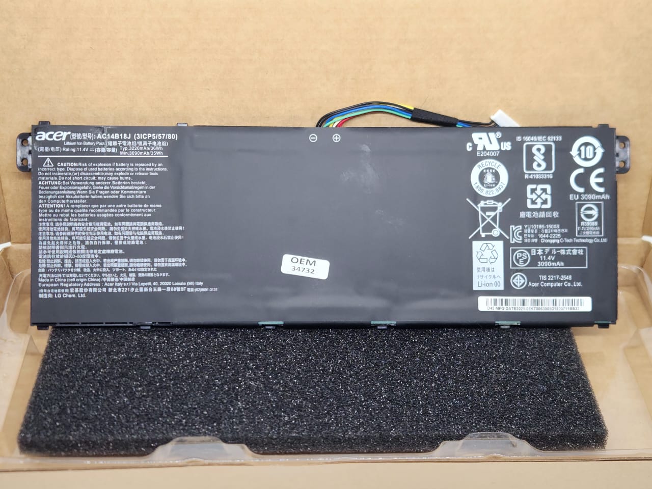 Foto 5 pulgar | Batería para Laptop Acer AC14B18J E3 11 / E5 711