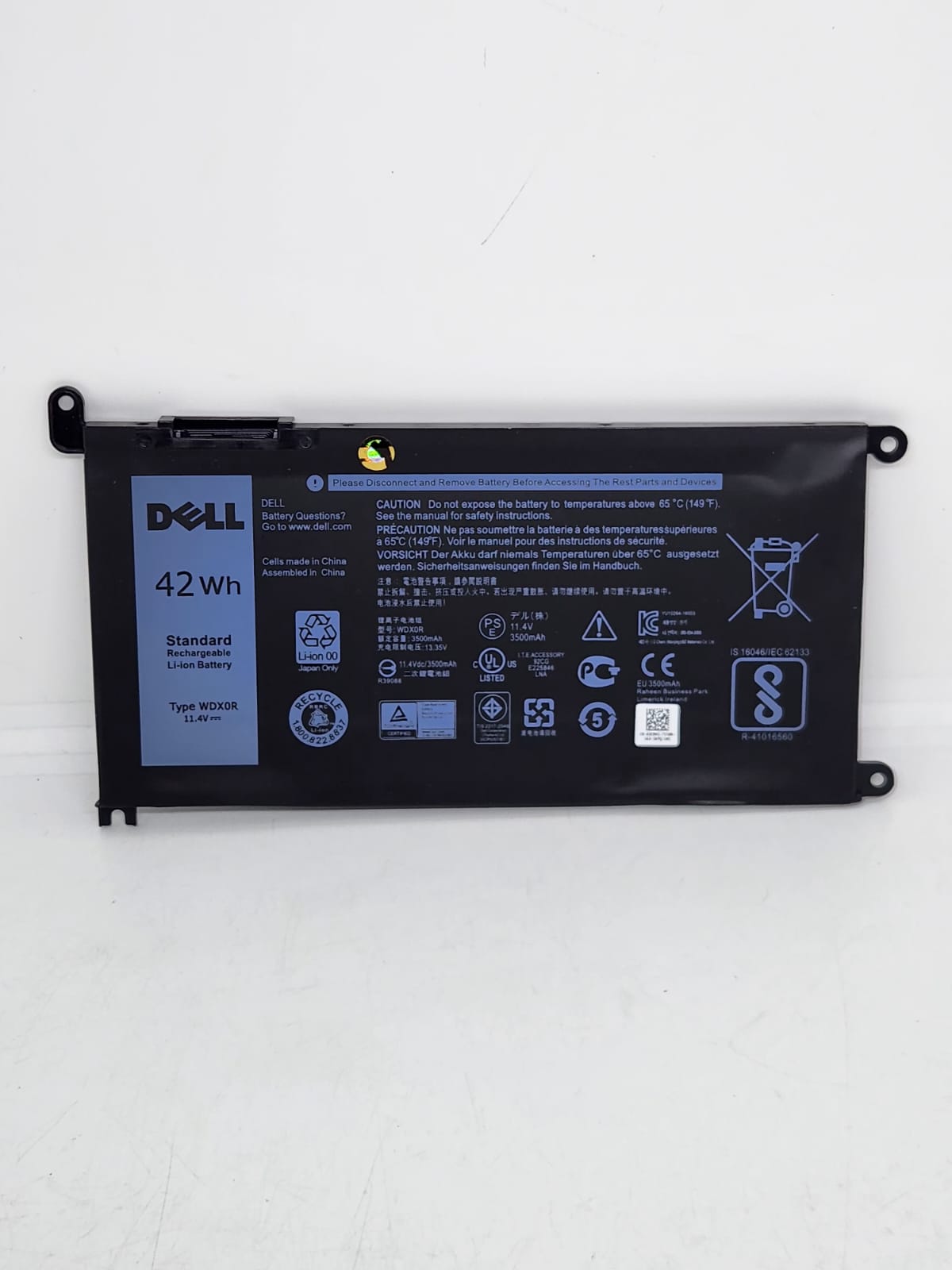 Foto 3 pulgar | Batería Para Laptop Dell Wdx0r 15 Fc92n, 3crh3, Cymgm 42w.