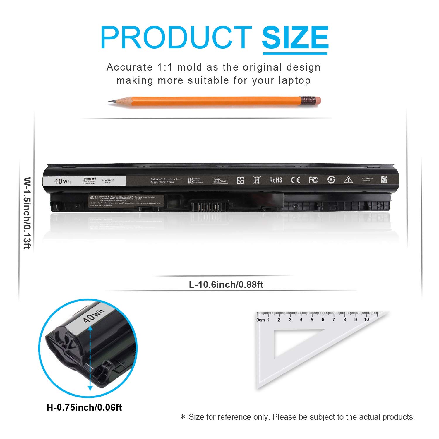 Foto 3 pulgar | Batería Emanjor M5y1k De 40 Wh  14 8 V Para Dell Inspiron 15 5000 - Venta Internacional.