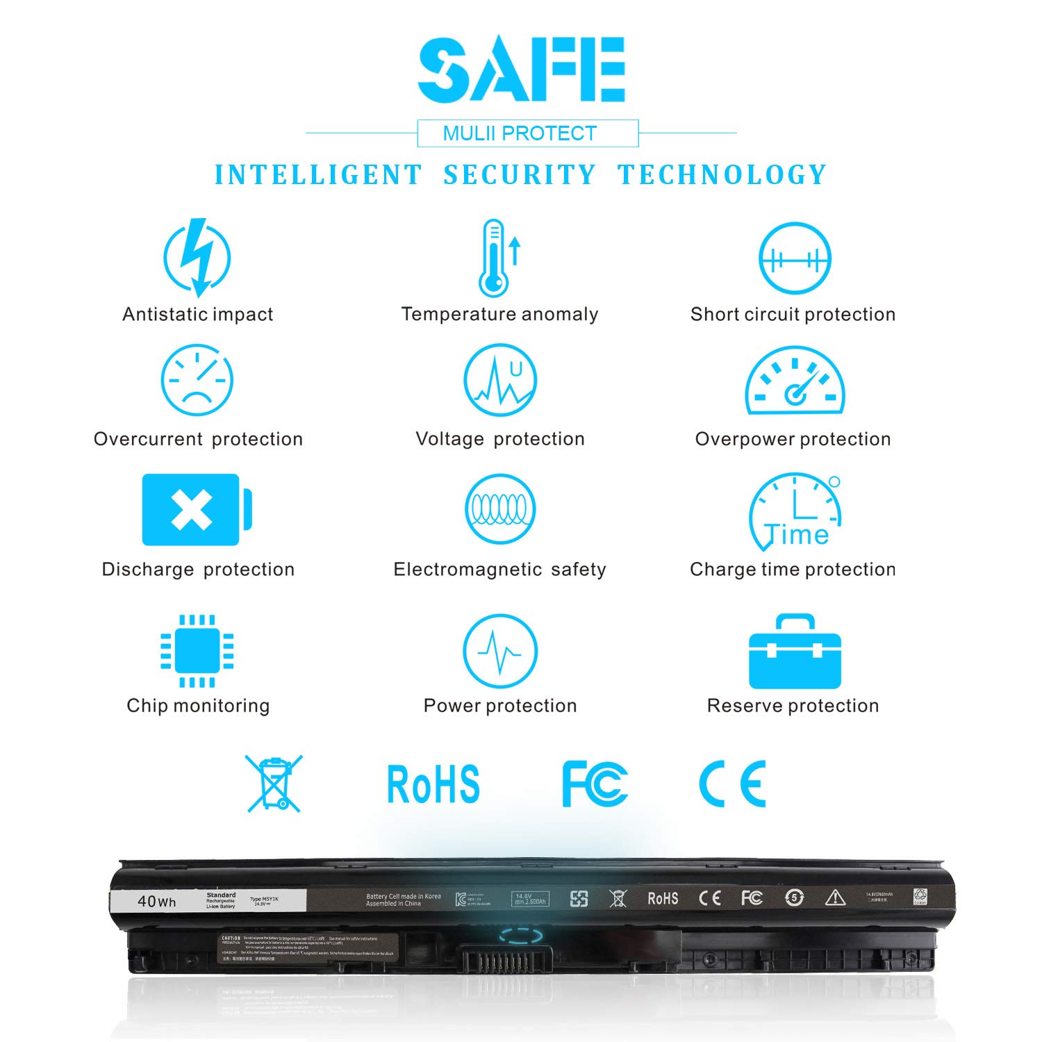 Foto 6 | Batería Emanjor M5y1k De 40 Wh  14 8 V Para Dell Inspiron 15 5000 - Venta Internacional.