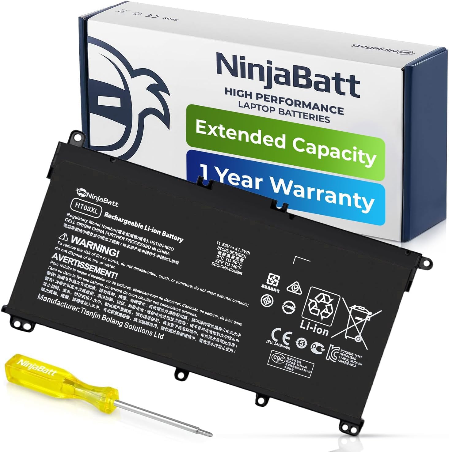 Batería Ninjabatt Ht03xl Para Hp Pavilion Serie 15-db - Venta Internacional.