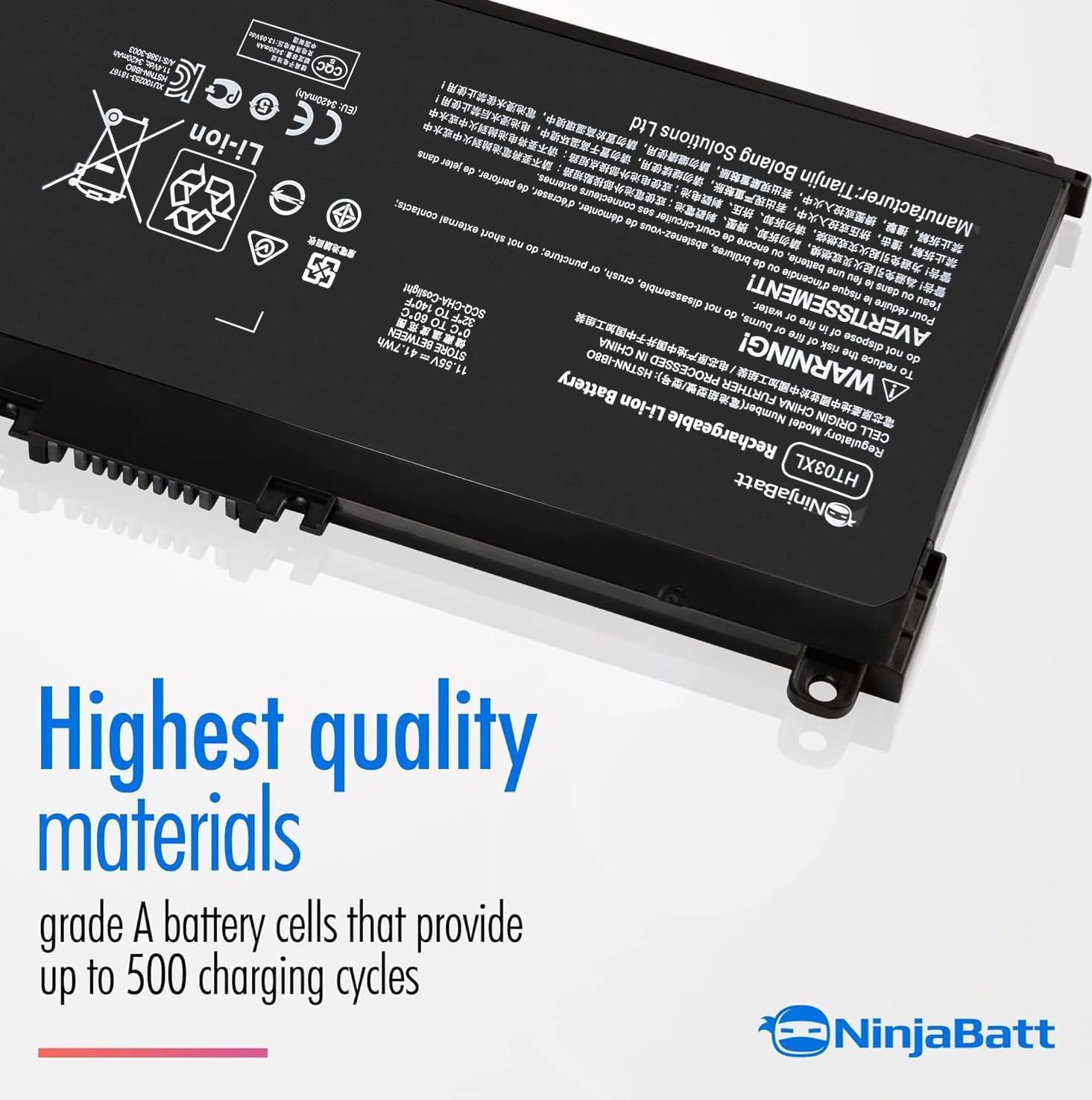 Foto 4 pulgar | Batería Ninjabatt Ht03xl Para Hp Pavilion Serie 15-db - Venta Internacional.