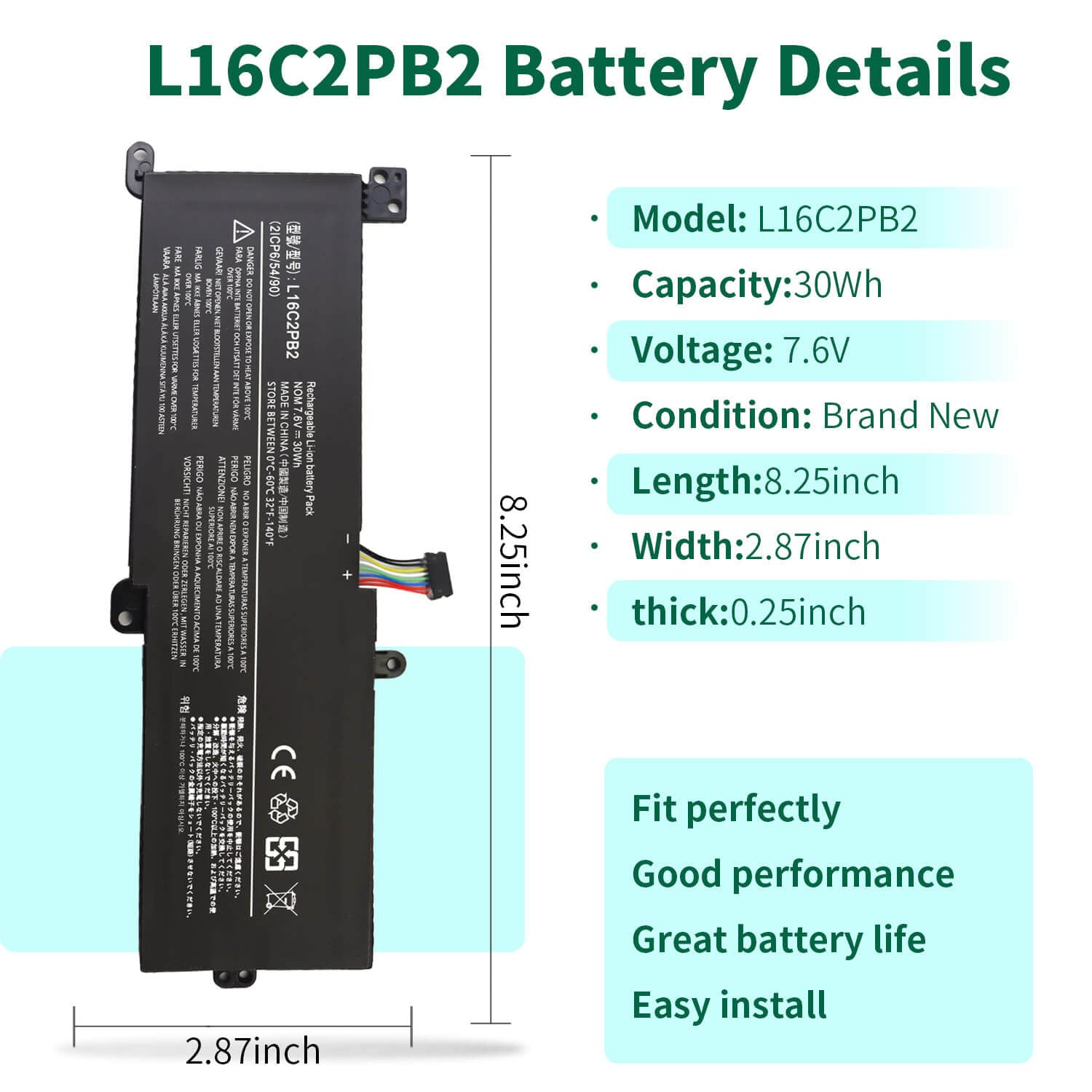 Foto 2 | Reemplazo De Batería Dmkaollk L16c2pb2 Para Lenovo Ideapad - Venta Internacional.