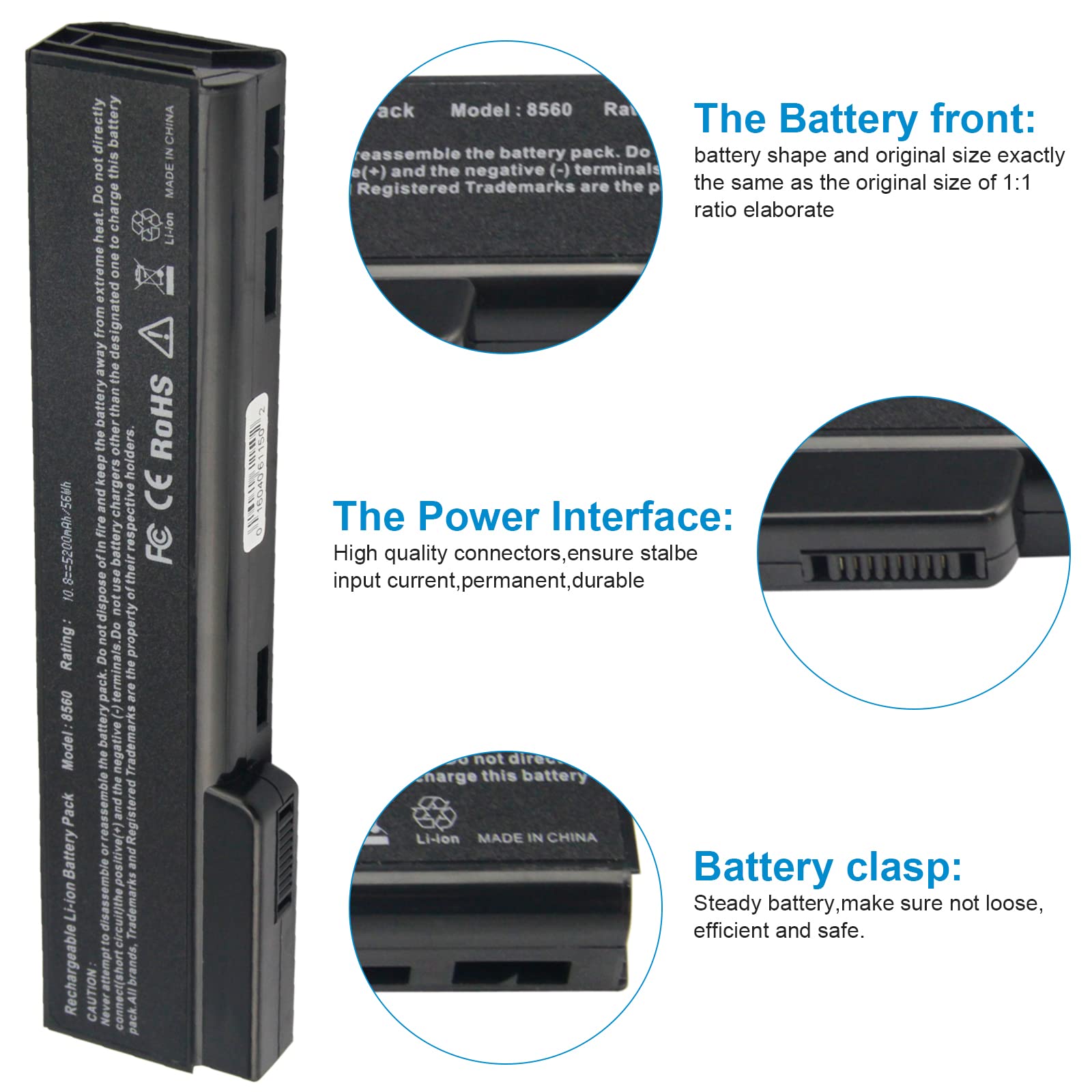 Foto 3 | Batería De Portátil Fancy Buying 8460p Para Hp Elitebook 8460w 8470p - Venta Internacional.