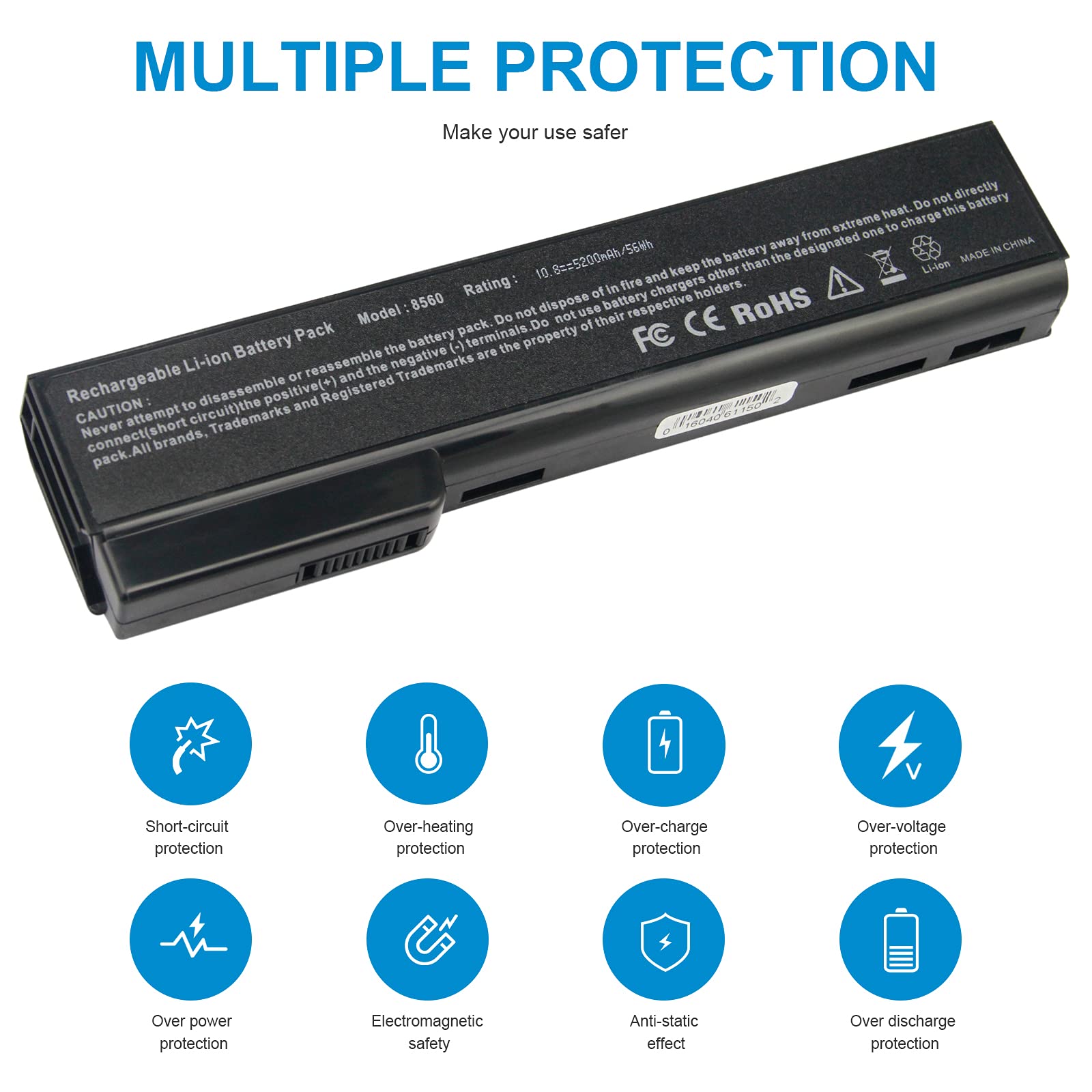 Foto 4 | Batería De Portátil Fancy Buying 8460p Para Hp Elitebook 8460w 8470p - Venta Internacional.