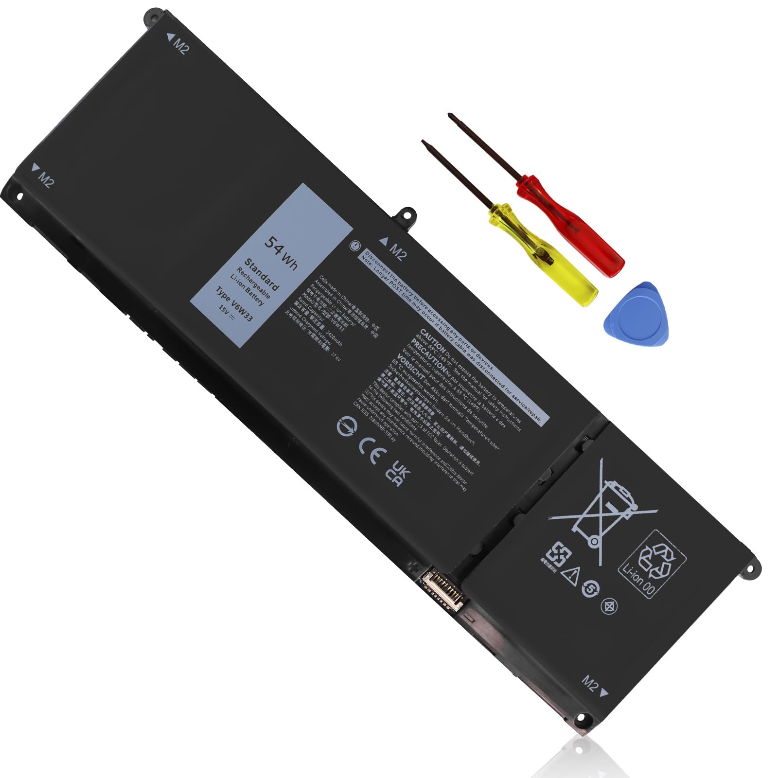 Batería Emanjor V6w33 De 54 Wh Para Dell Inspiron 5310 5320 5330 - Venta Internacional.