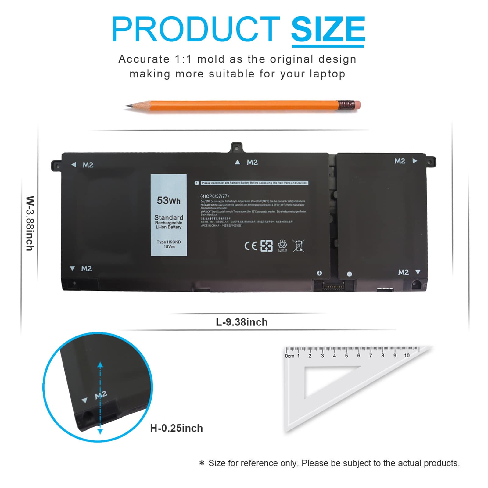 Foto 5 pulgar | Batería Emanjor H5ckd De 53 Wh Y 15 V Para Dell Inspiron 7506 7405 - Venta Internacional.