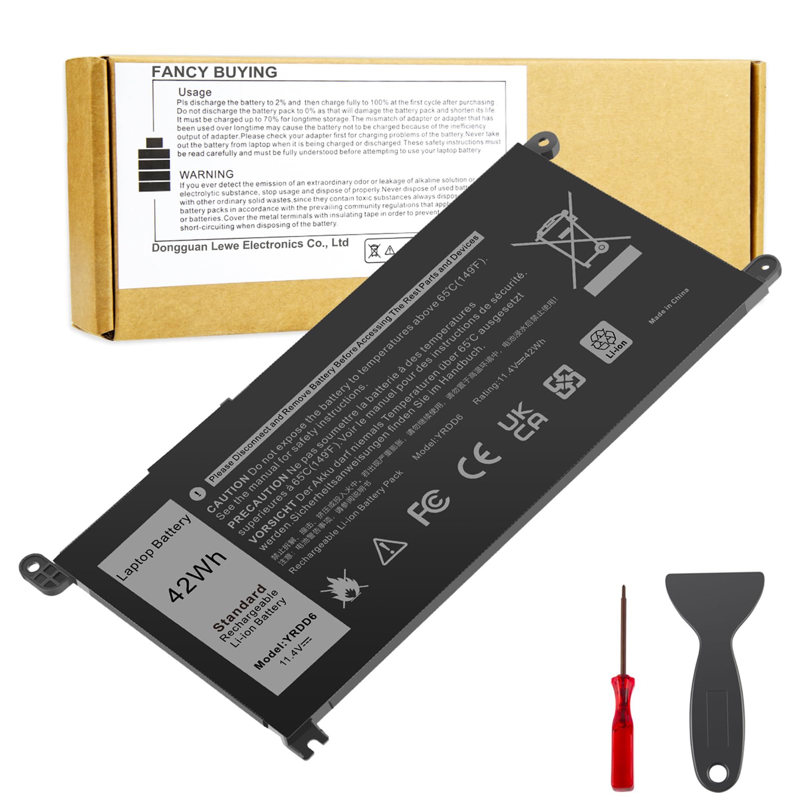 Battery Fancy Buying Yrdd6 Para Dell Inspiron 5591 7586 5491 - Venta Internacional.