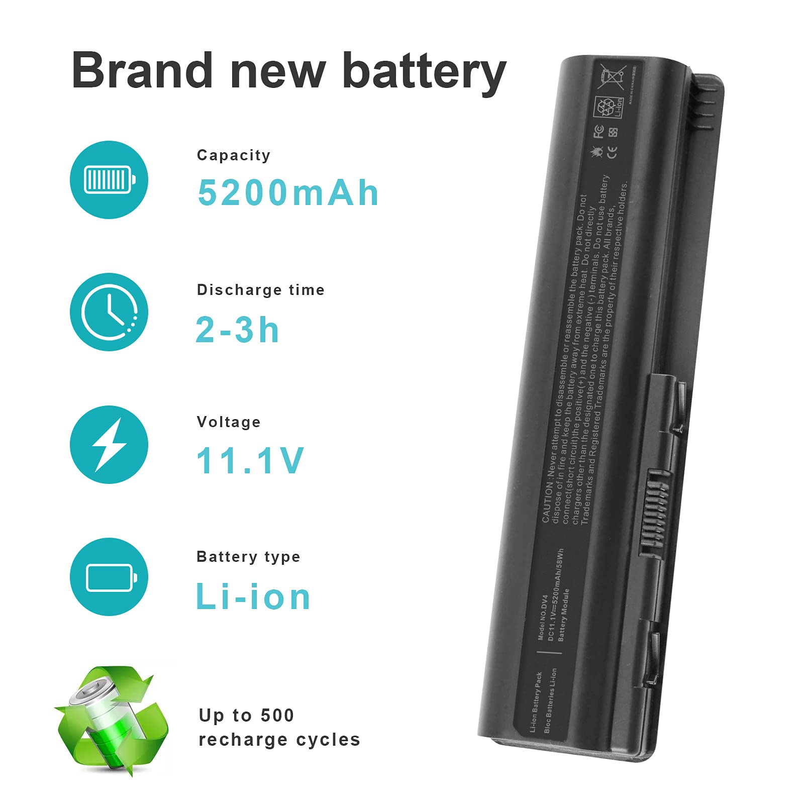 Foto 4 pulgar | Batería De Portátil Fancy Buying De 58 Wh Para Hp Dv4 Dv5 Dv6 G50 G60 - Venta Internacional.