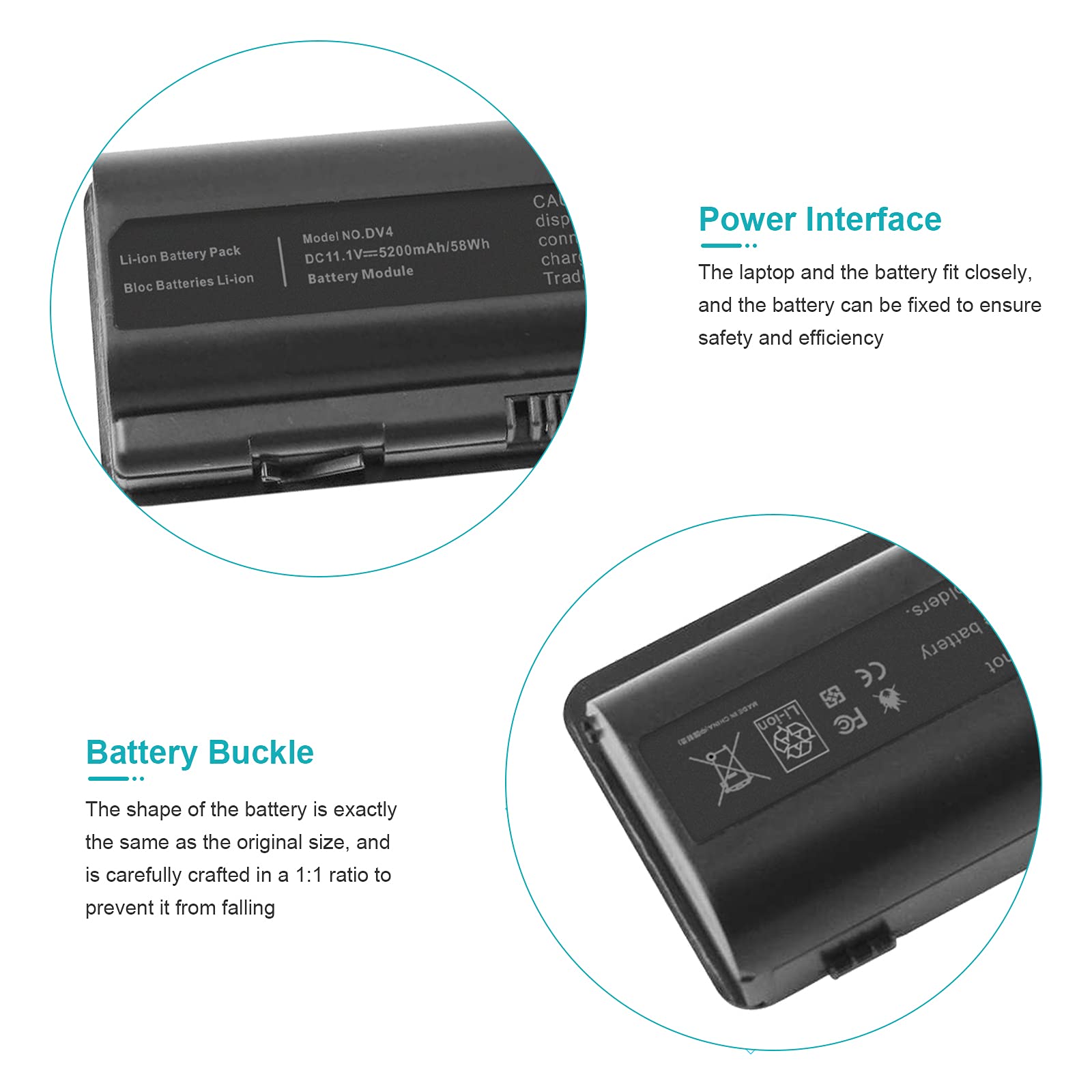Foto 4 | Batería De Portátil Fancy Buying De 58 Wh Para Hp Dv4 Dv5 Dv6 G50 G60 - Venta Internacional.