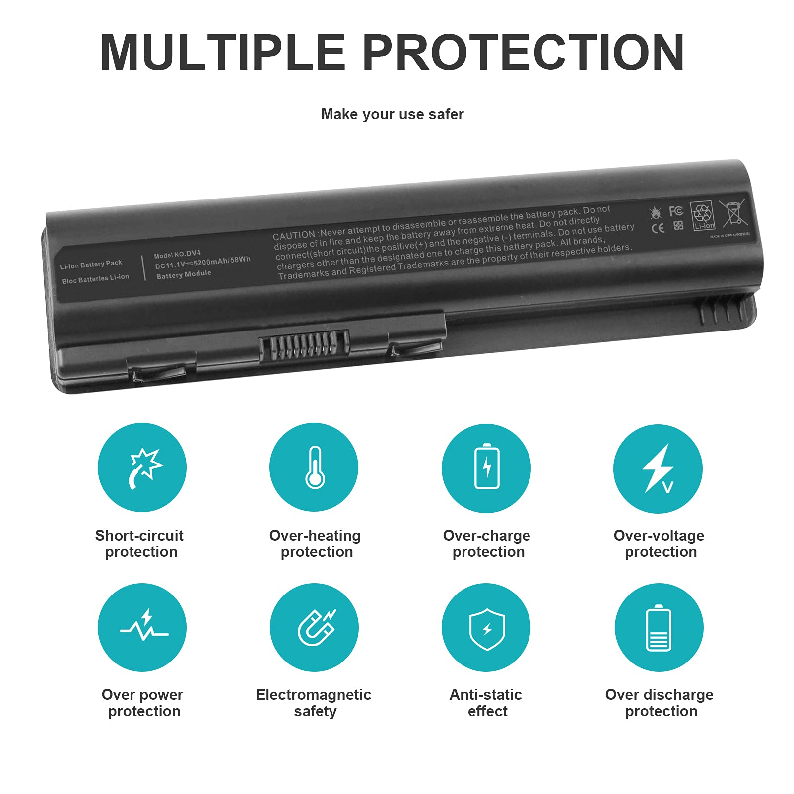 Foto 5 | Batería De Portátil Fancy Buying De 58 Wh Para Hp Dv4 Dv5 Dv6 G50 G60 - Venta Internacional.