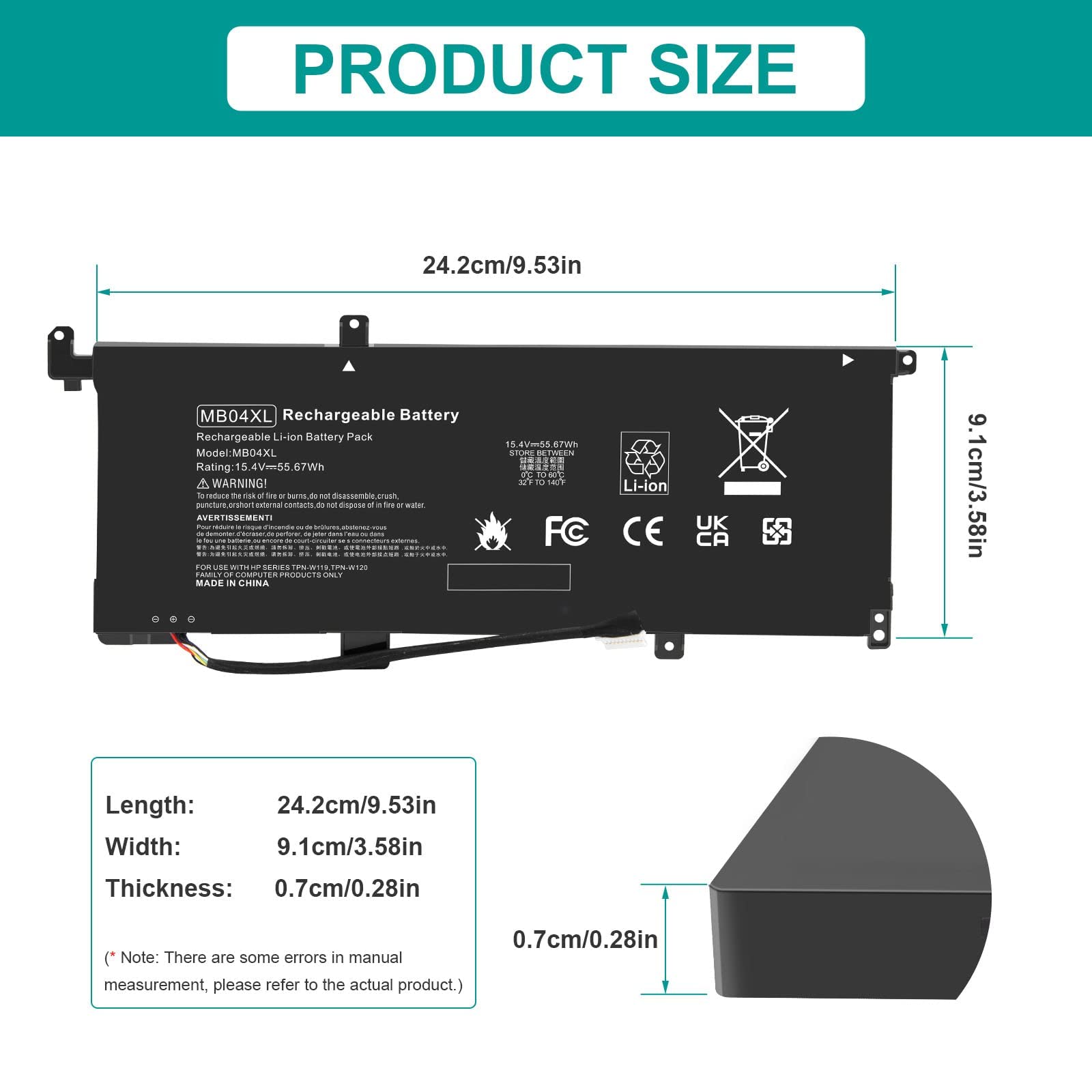 Foto 4 pulgar | Batería Tree.nb Mb04xl 55 67 Wh 15 4 V Para Hp Envy X360 M6-aq000 - Venta Internacional.