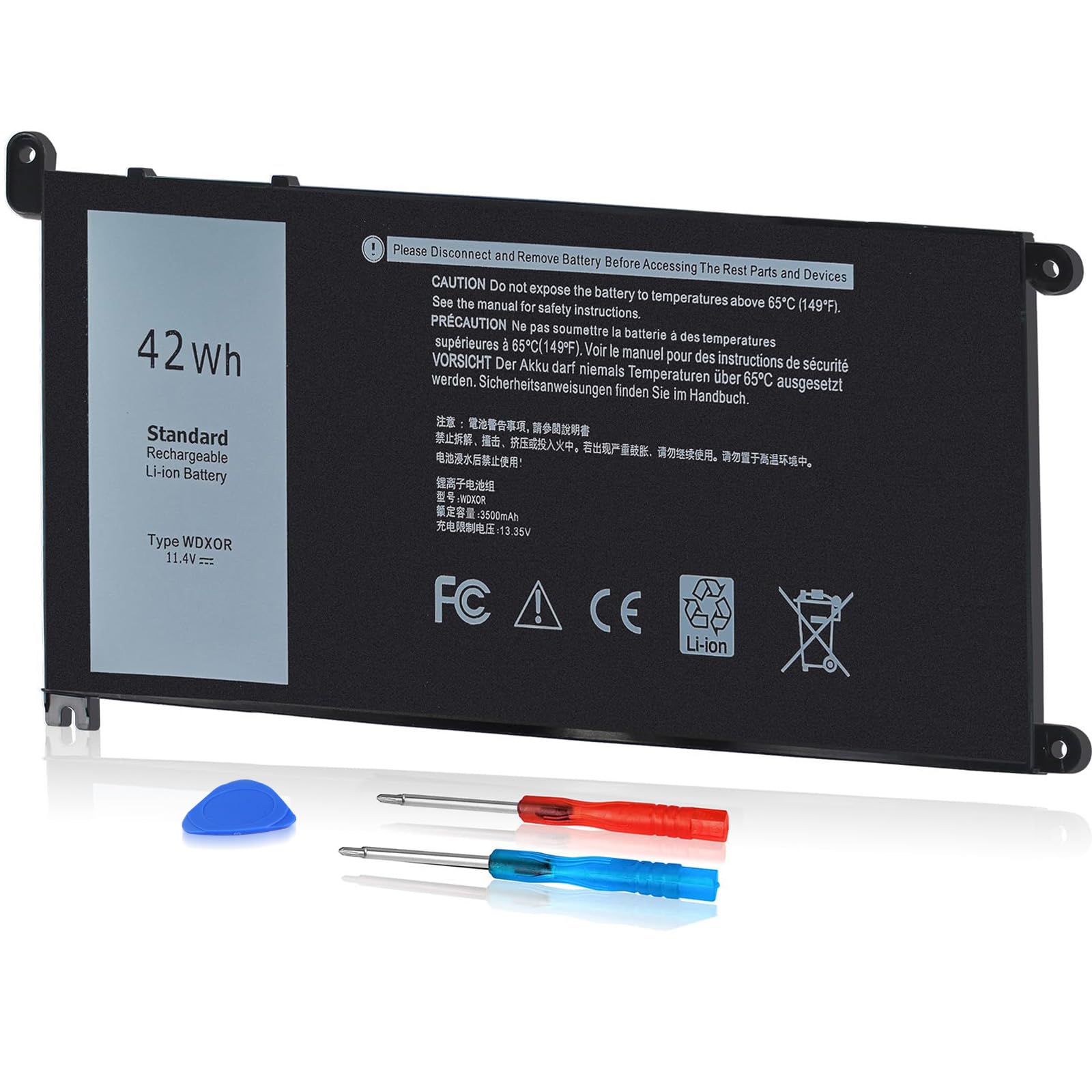 Batería Emanjor Wdx0r Wdxor 42 Wh 11 4 V Para Dell Inspiron - Venta Internacional.