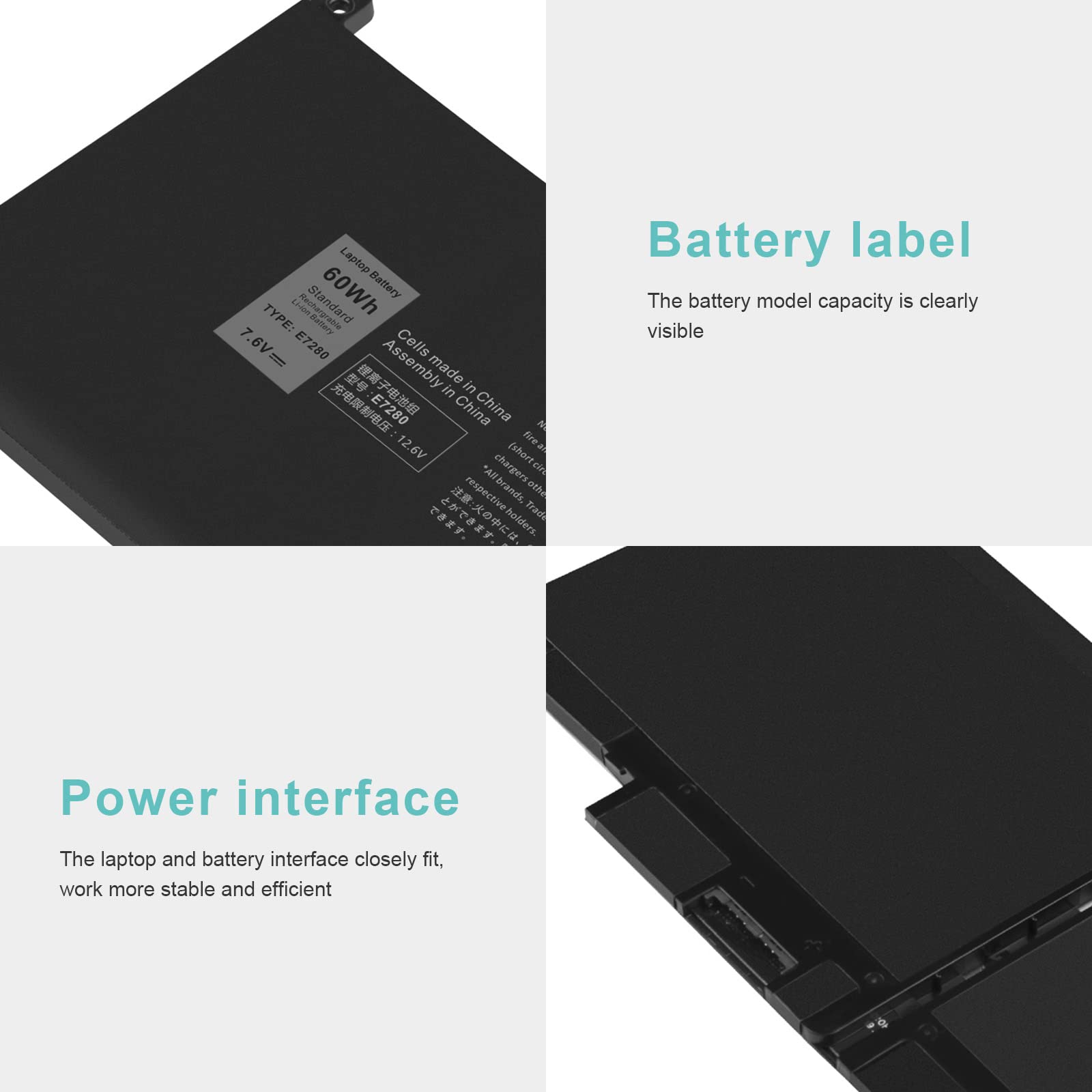 Foto 4 | Batería De Ordenador Portátil Tree.nb F3ygt De 60 Wh Para Dell Latitude 12-14 - Venta Internacional.